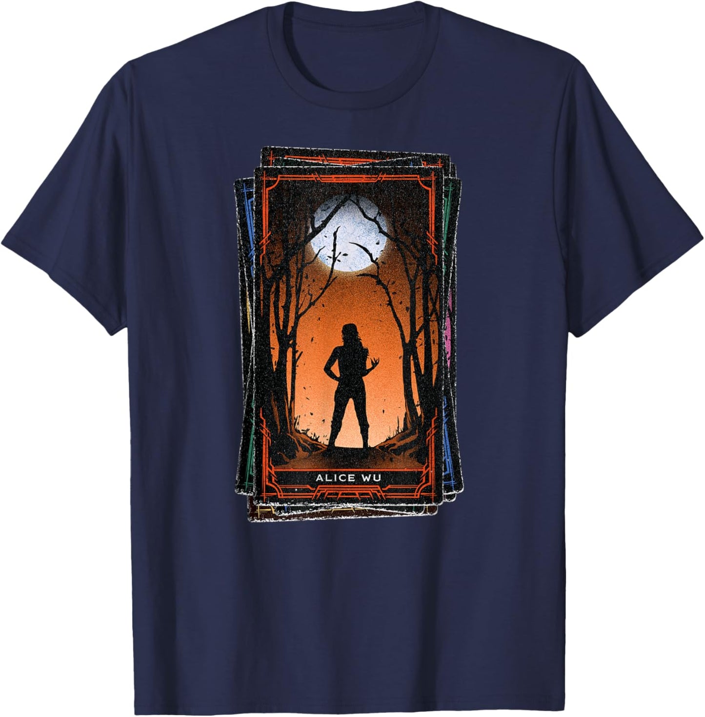 Marvel Agatha All Along Disney+ Alice Wu Tarot Card T-Shirt - T-Shirt | Navy