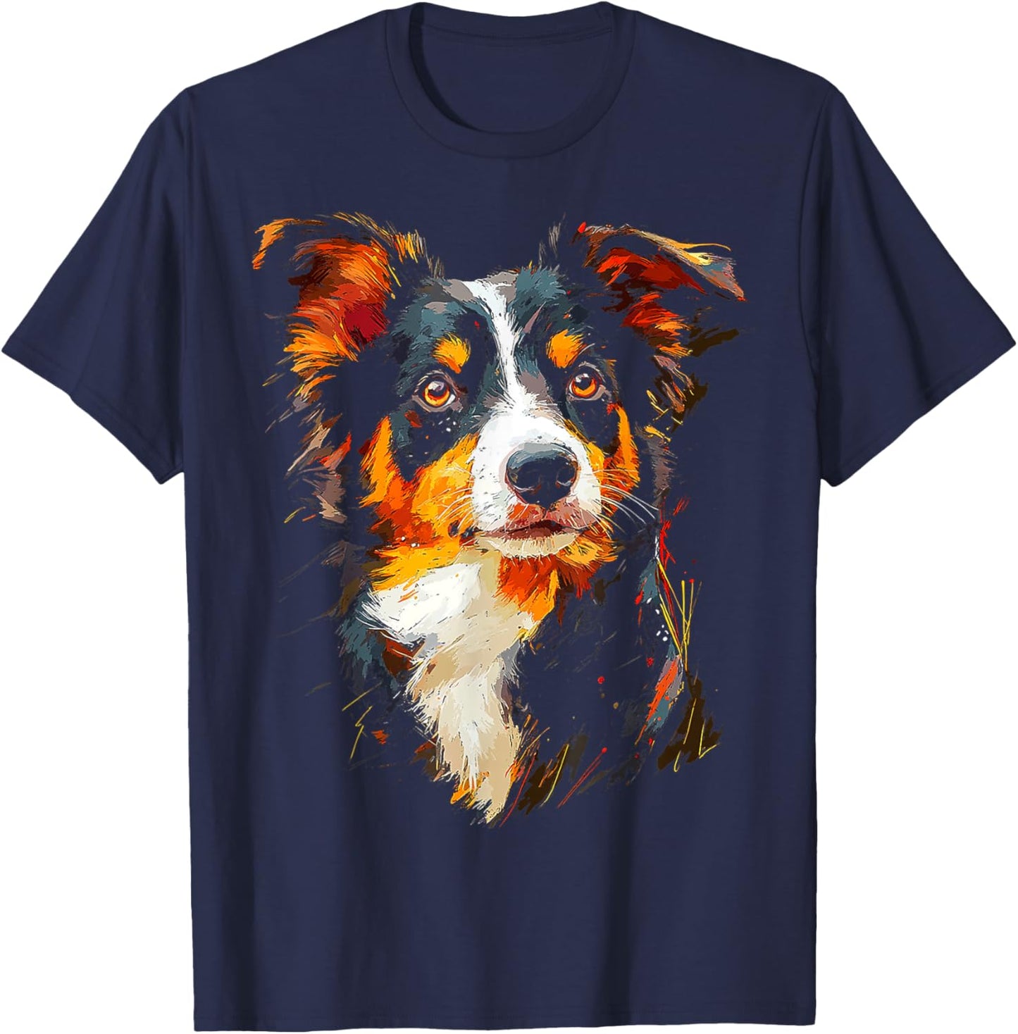 Australian Shepherd Dog Motif Pet Australian Shepherd Men Women Kids T-Shirt - T-Shirt | Navy