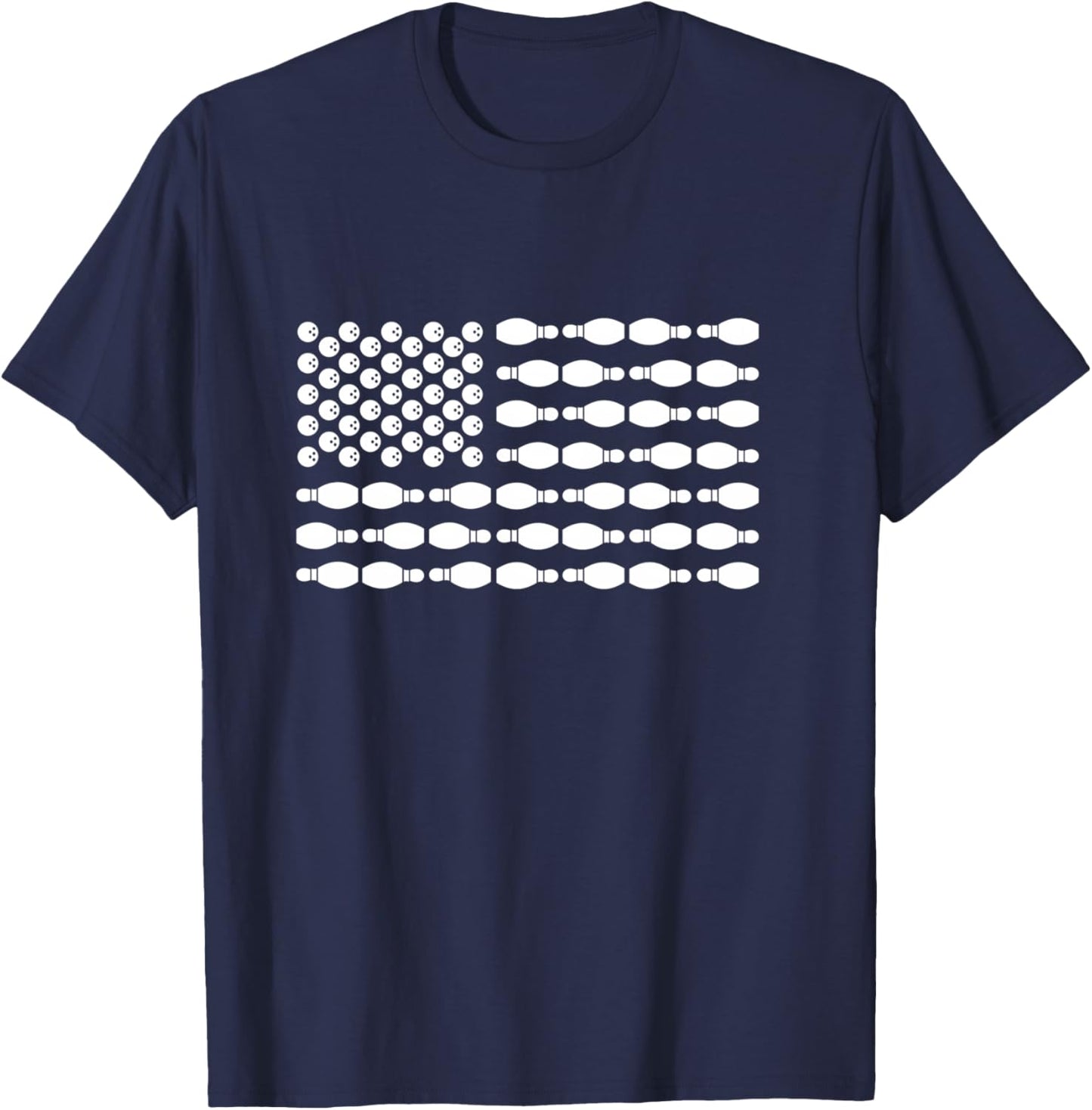 American Flag Bowling T-Shirt - T-Shirt | Navy