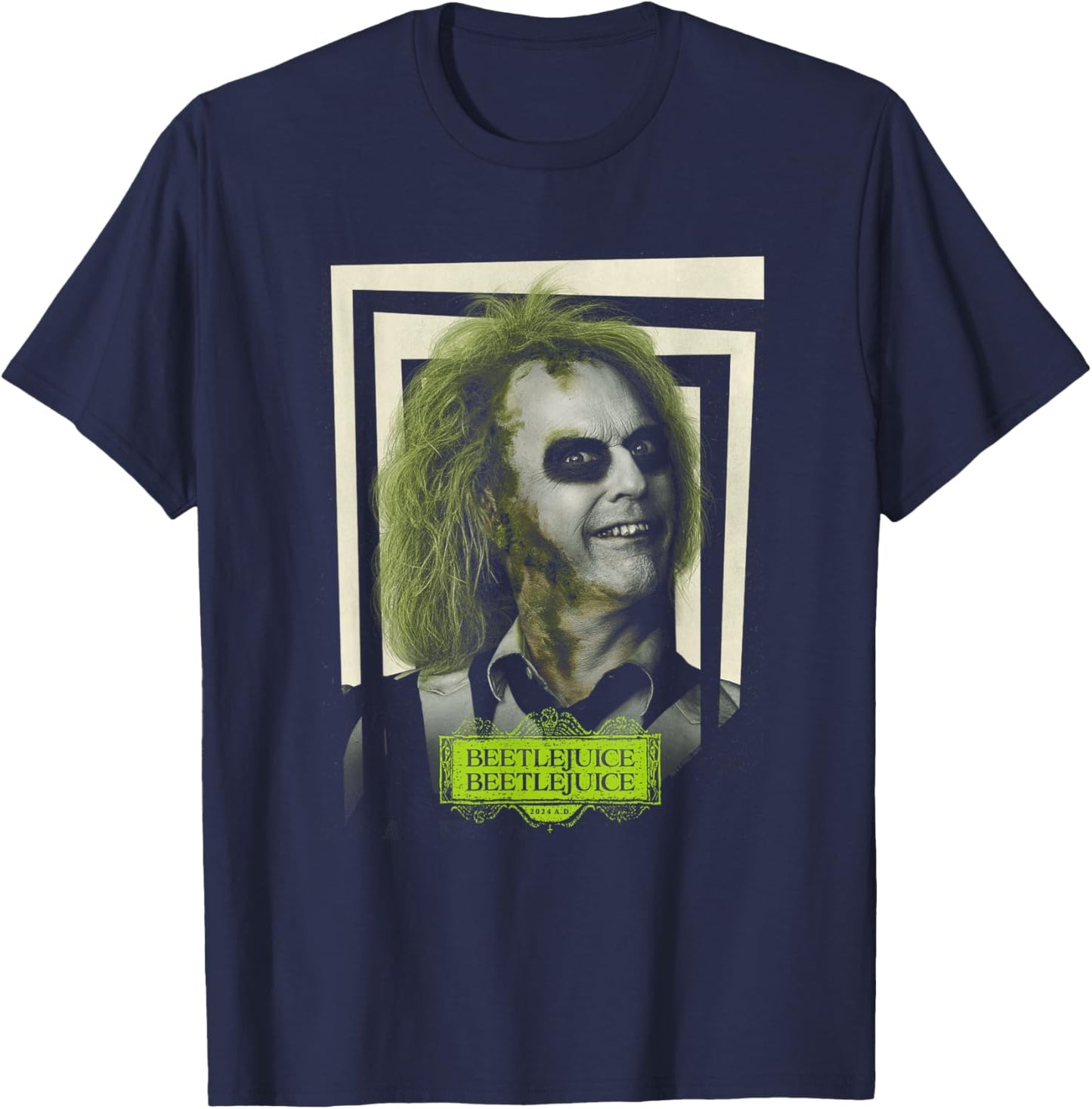 Beetlejuice Ghost with the Most Beetlejuice 2 Movie Poster T-Shirt - T-Shirt | Navy