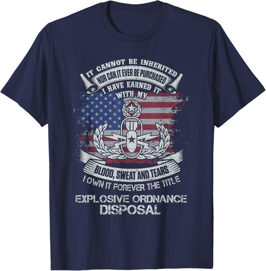 Own Forever The Title Explosive Ordnance Disposal EOD Tech T-Shirt - T-Shirt | Navy