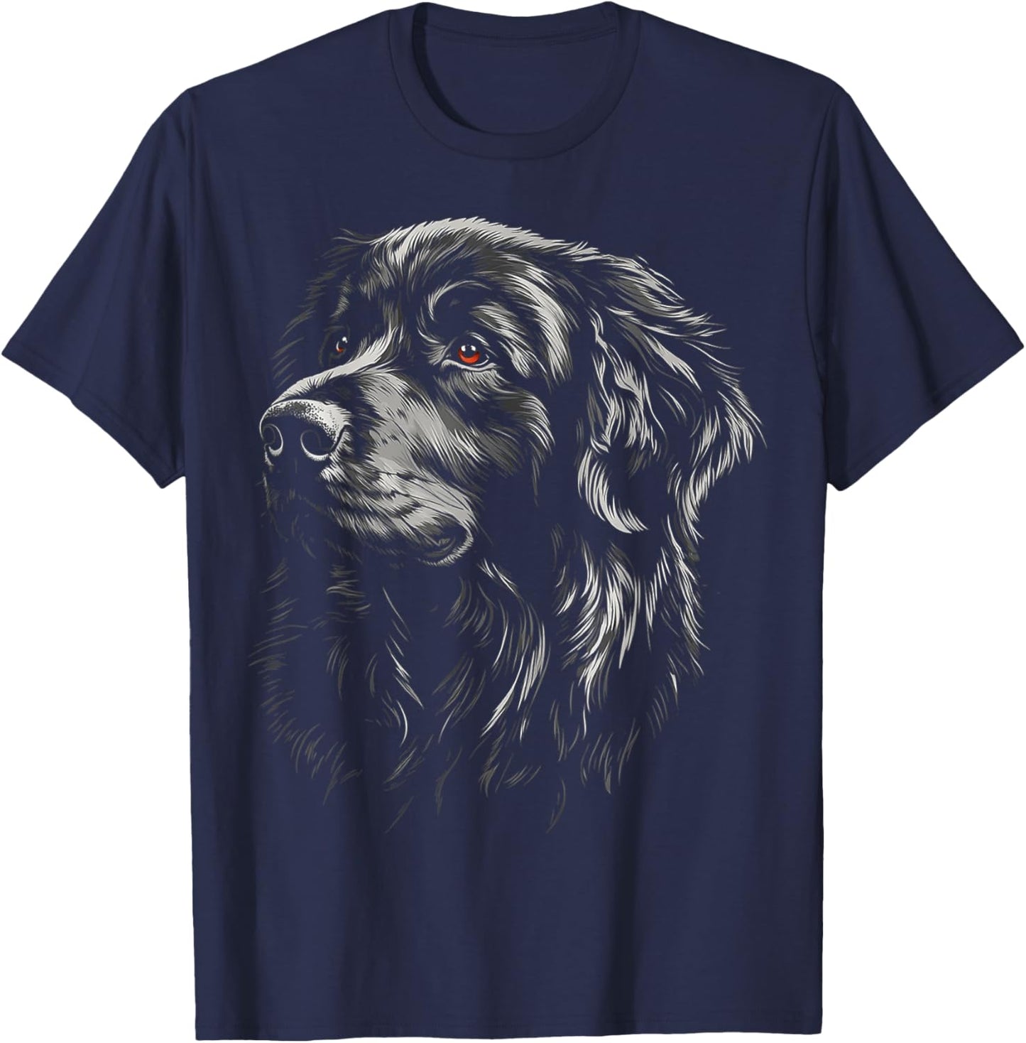 Newfoundland Dog Graphic Pet Art Newfoundland T-Shirt - T-Shirt | Navy