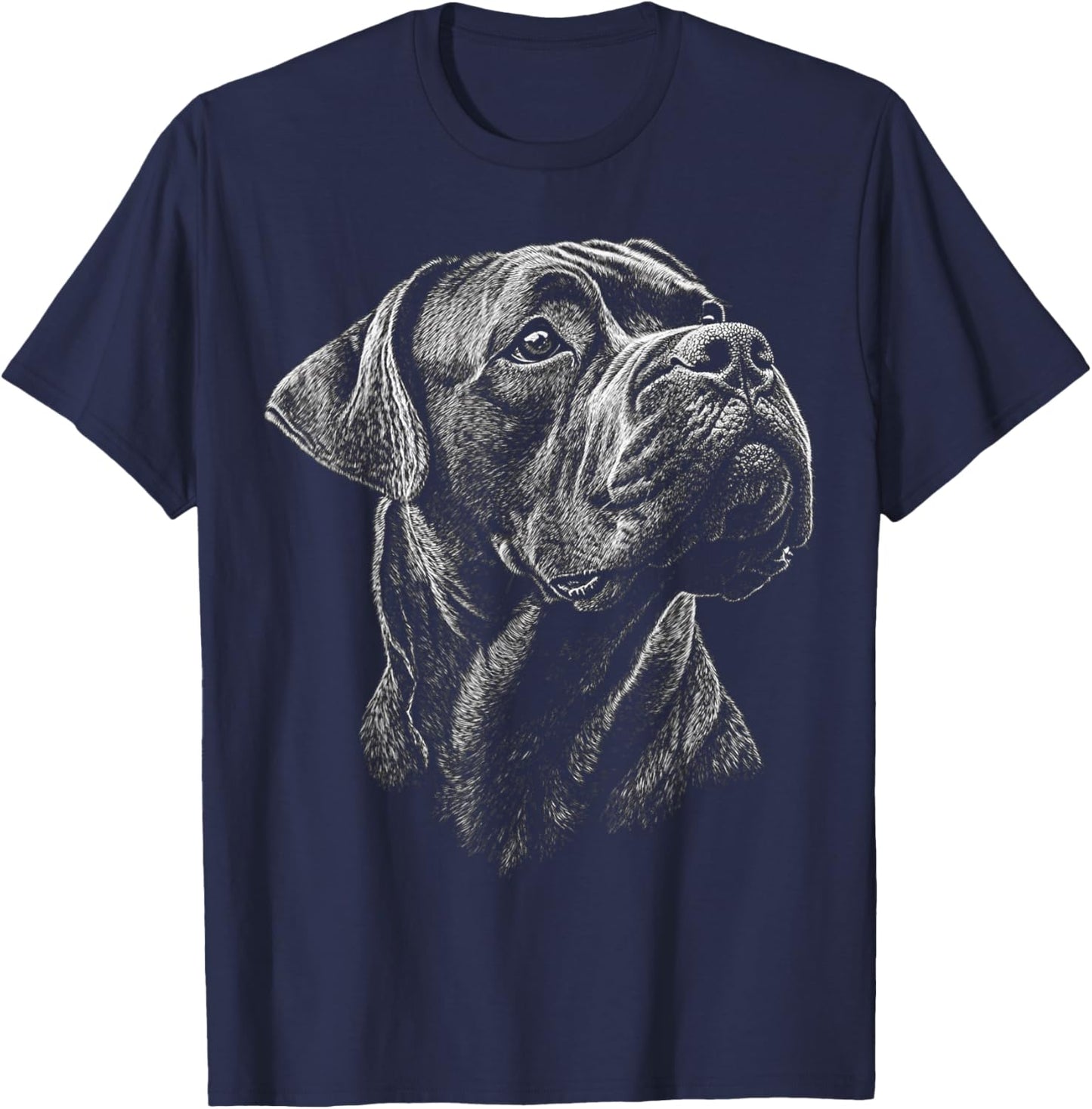 Bullmastiff Dog Motif Pet Artwork Bullmastiff Women Kids T-Shirt - T-Shirt | Navy