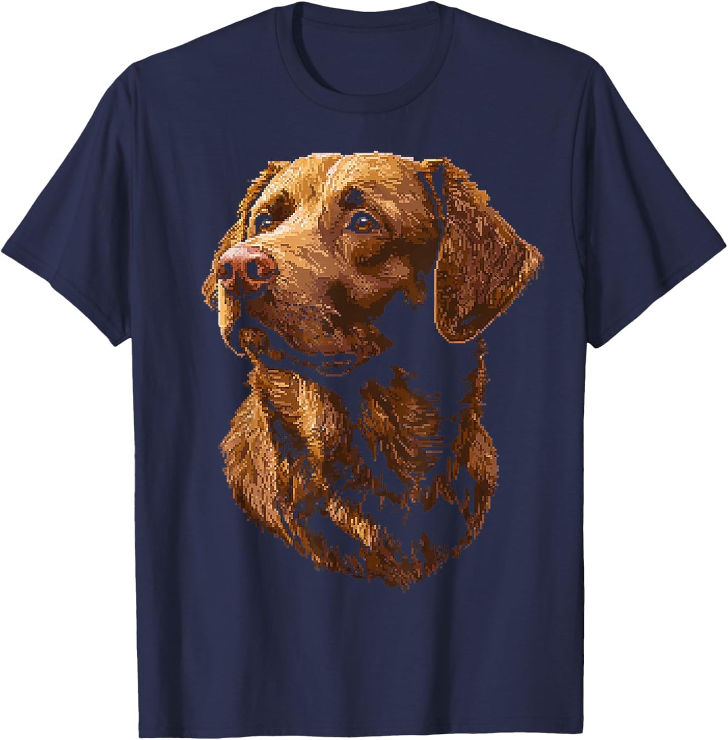 Chesapeake Bay Retriever Dog Graphic Pet Artwork Men Women Kids T-Shirt - T-Shirt | Navy