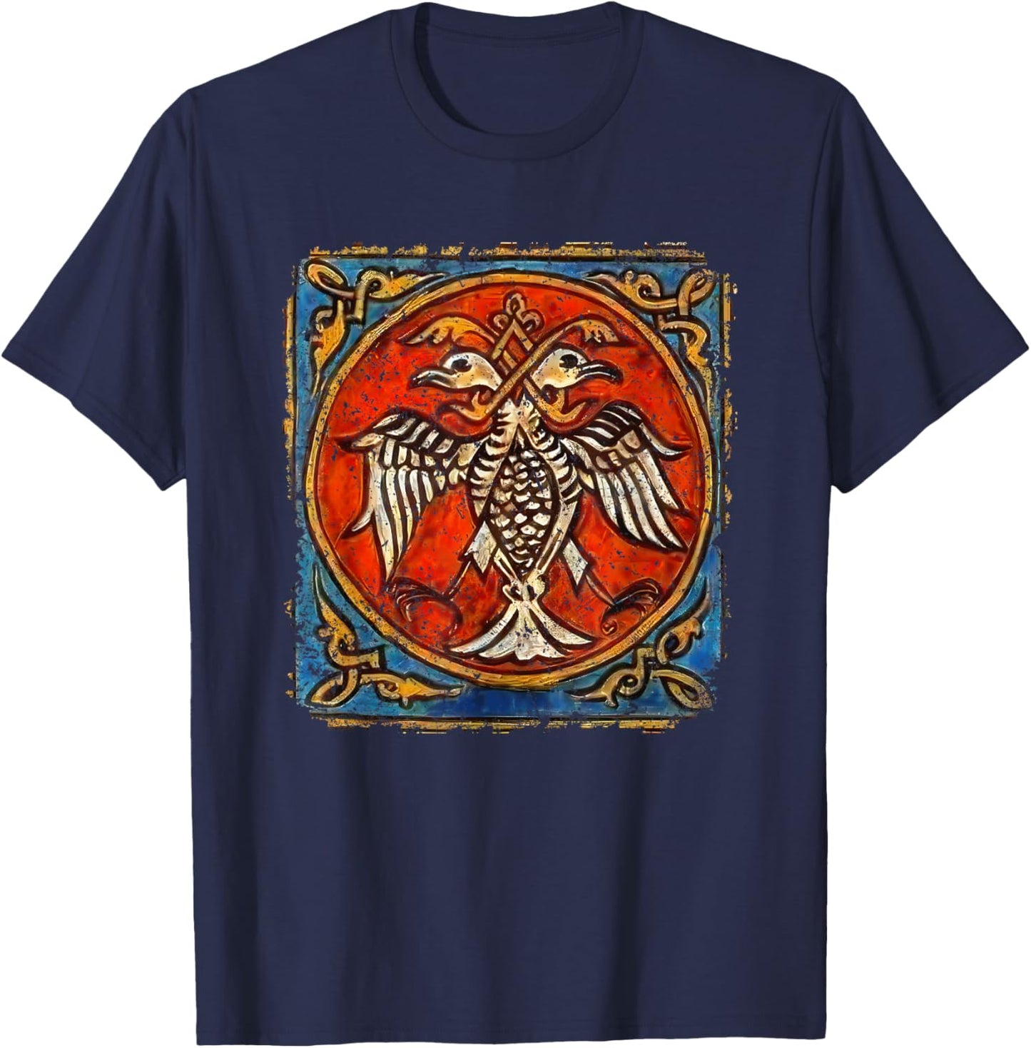 Serbian Eagle Flag, Serbia Flag, Srbija Nemanjic Dynasty T-Shirt - T-Shirt | Navy