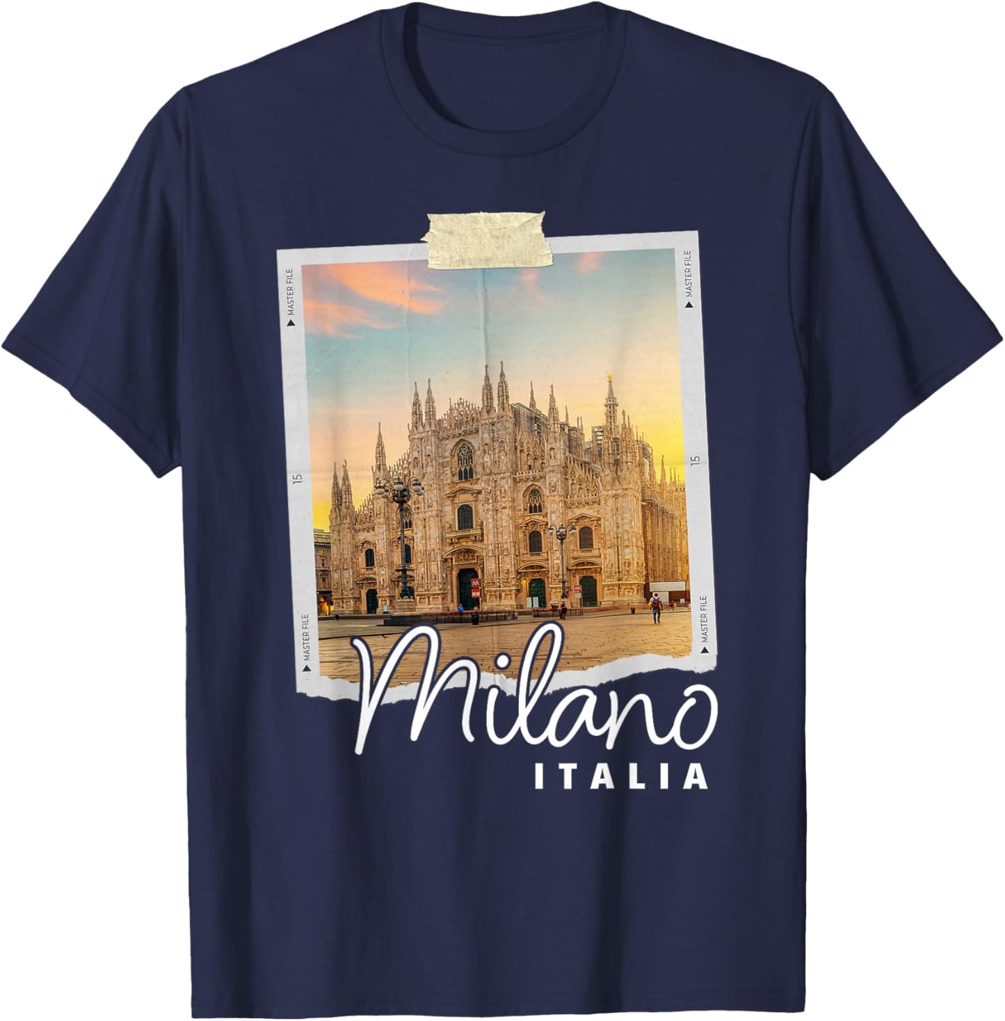 Milan Cathedral Italy Souvenir Duomo di Milano Italian T-Shirt - T-Shirt | Navy