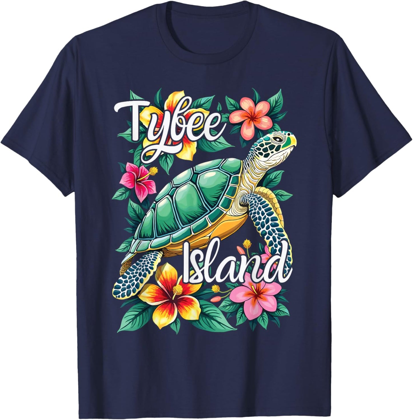 Tybee Island Sea Turtle, Tybee Island T-Shirt - T-Shirt | Navy