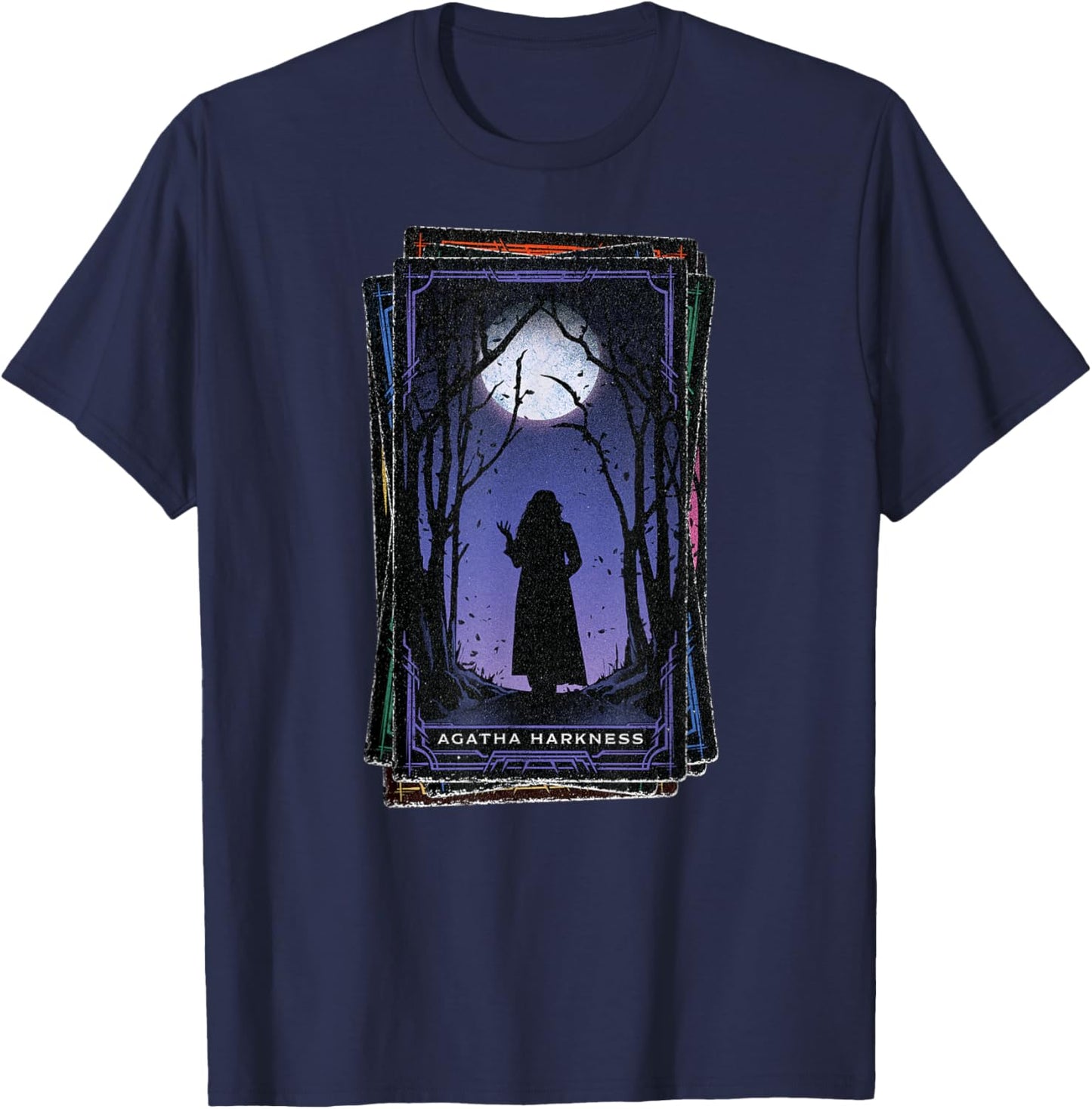 Marvel Agatha All Along Disney+ Agatha Harkness Tarot Card T-Shirt - T-Shirt | Navy