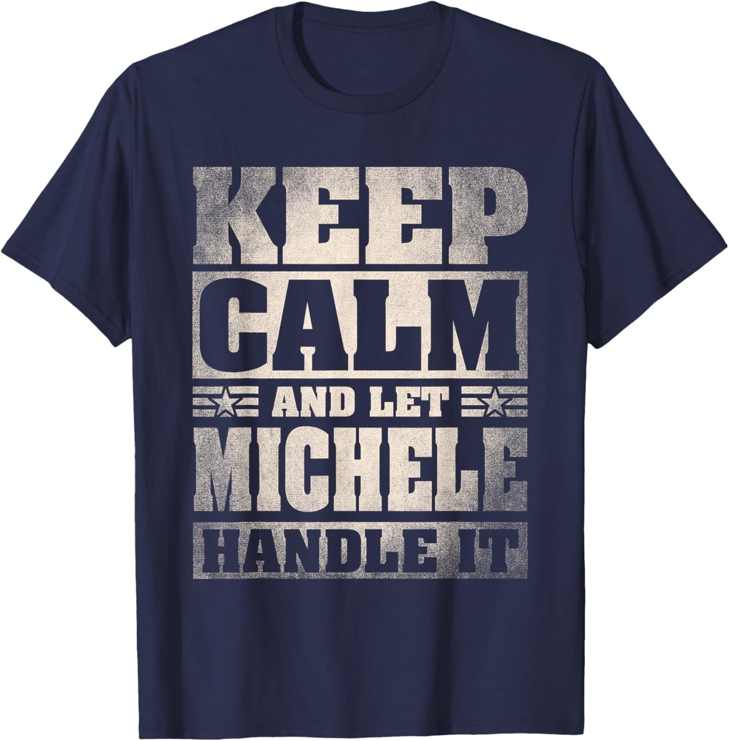 Michele Name Shirt Personalized Michele First Name T-Shirt - T-Shirt | Navy