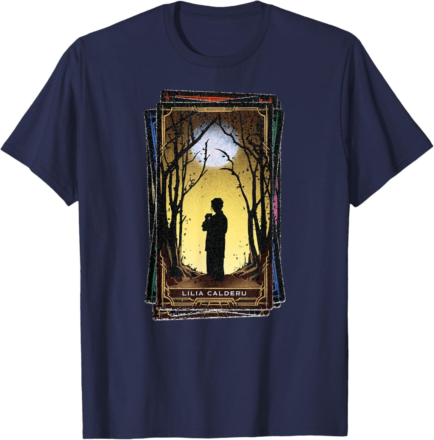 Marvel Agatha All Along Disney+ Lilia Calderu Tarot Card T-Shirt - T-Shirt | Navy