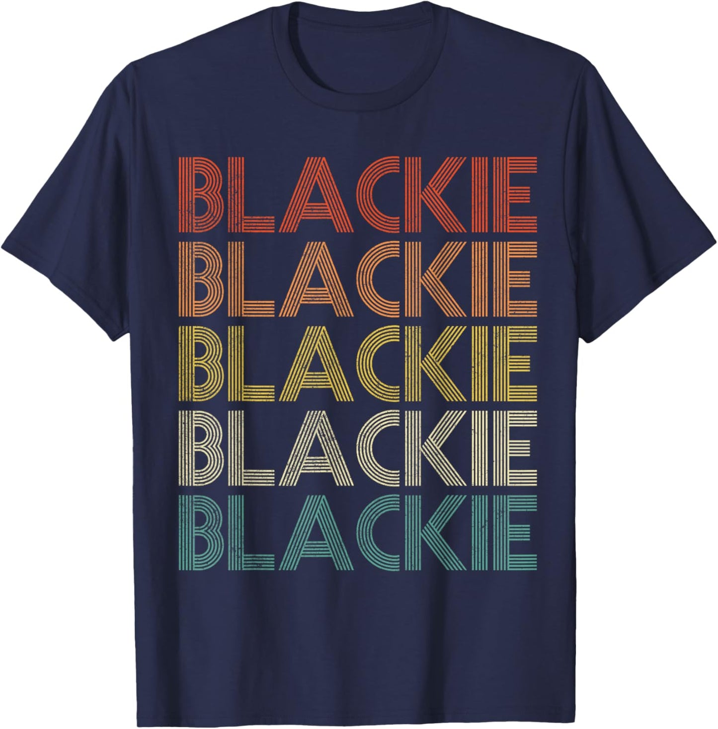 Blackie Vintage Retro T-Shirt - T-Shirt | Navy