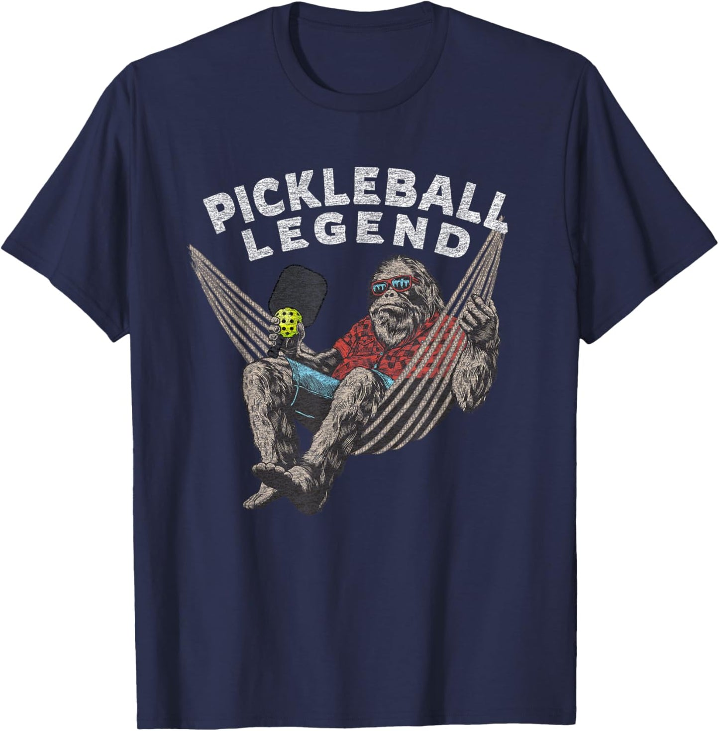 Pickleball Legend Funny Saying Vintage Graphic T-Shirt - T-Shirt | Navy