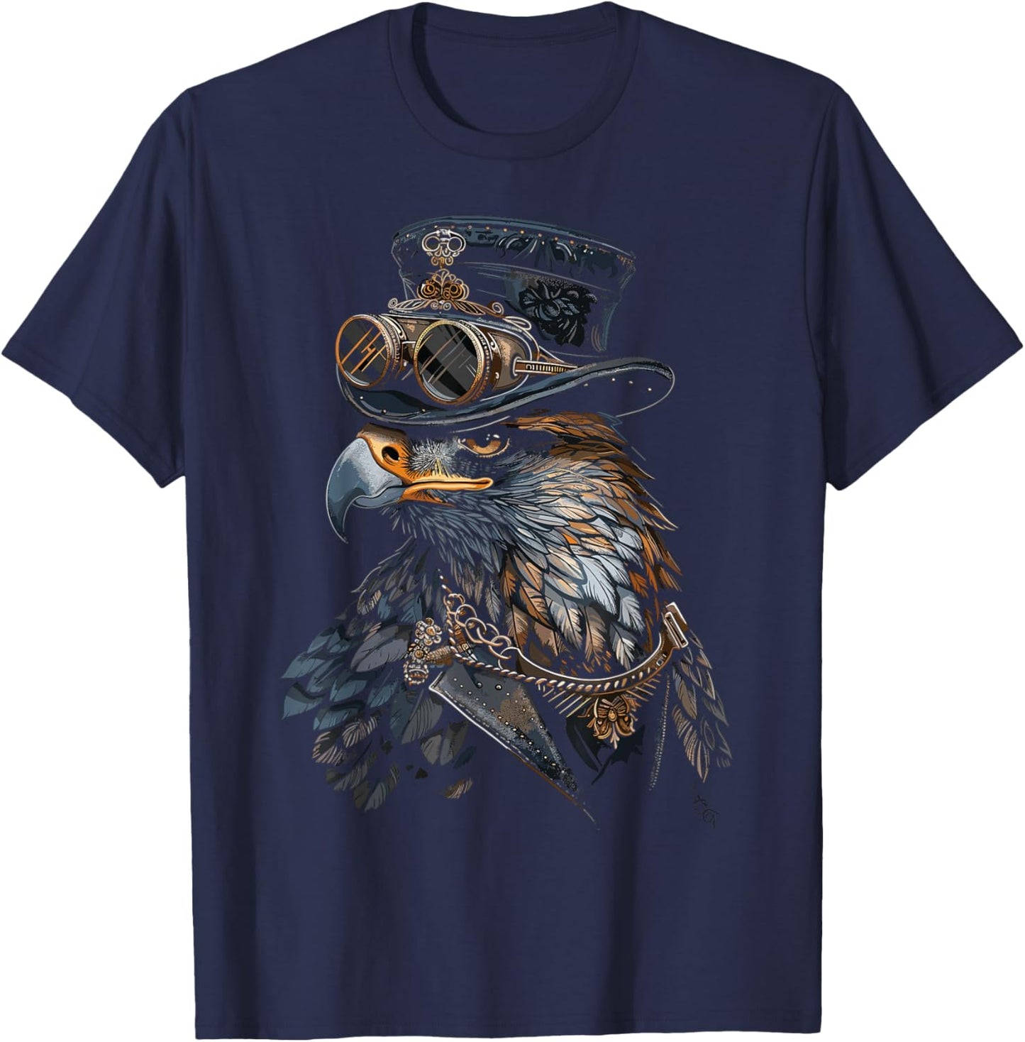 Mechanical Steampunk Eagle T-Shirt - T-Shirt | Navy