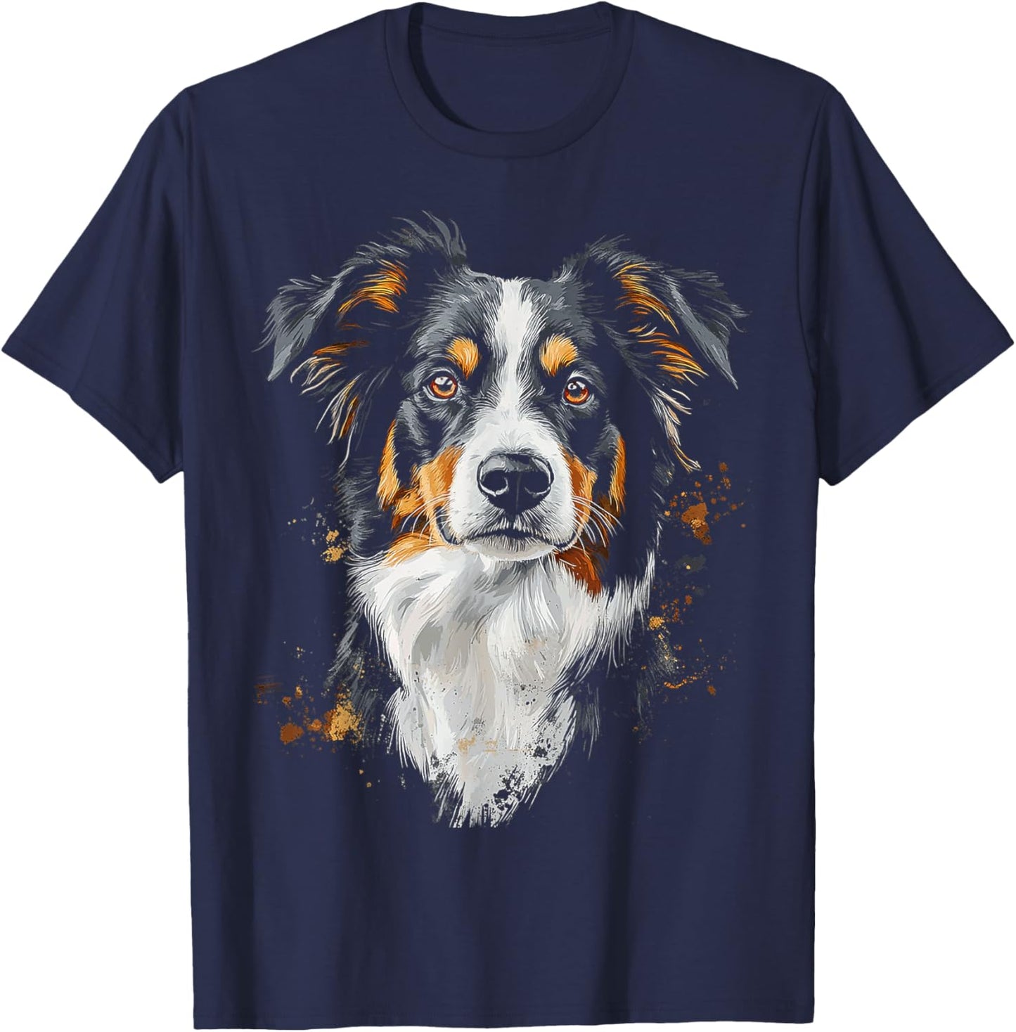 Australian Shepherd Dog Graphic Pet Australian Shepherd T-Shirt - T-Shirt | Navy