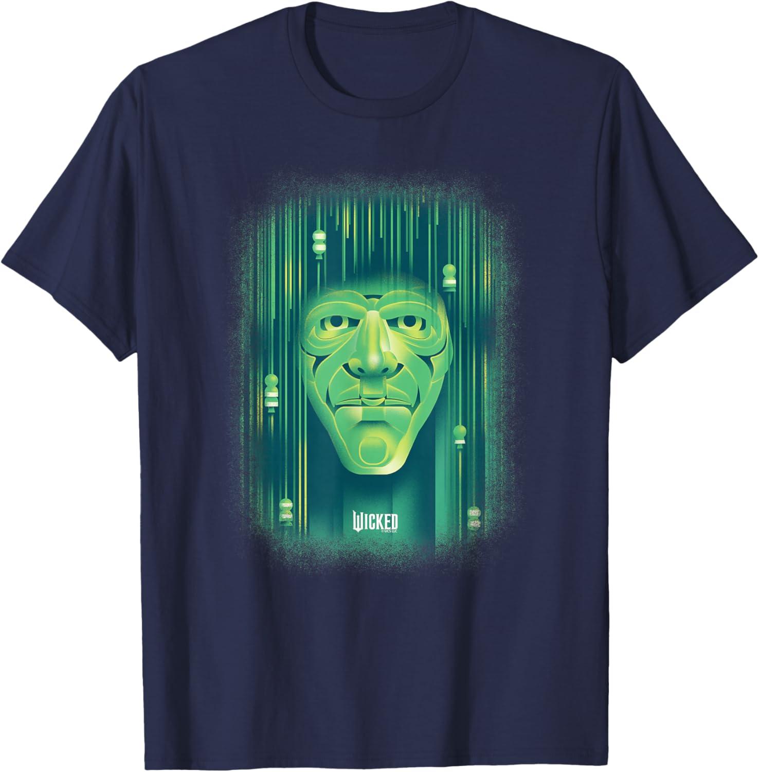 Wicked Wizard Face Emerald City T-Shirt - T-Shirt | Navy