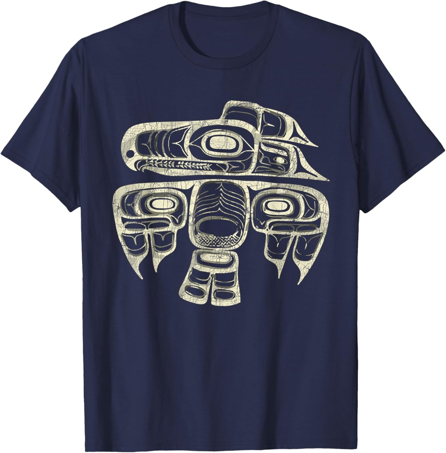 Vintage Haida Raven Native American, Raven Tlingit Men Women T-Shirt - T-Shirt | Navy