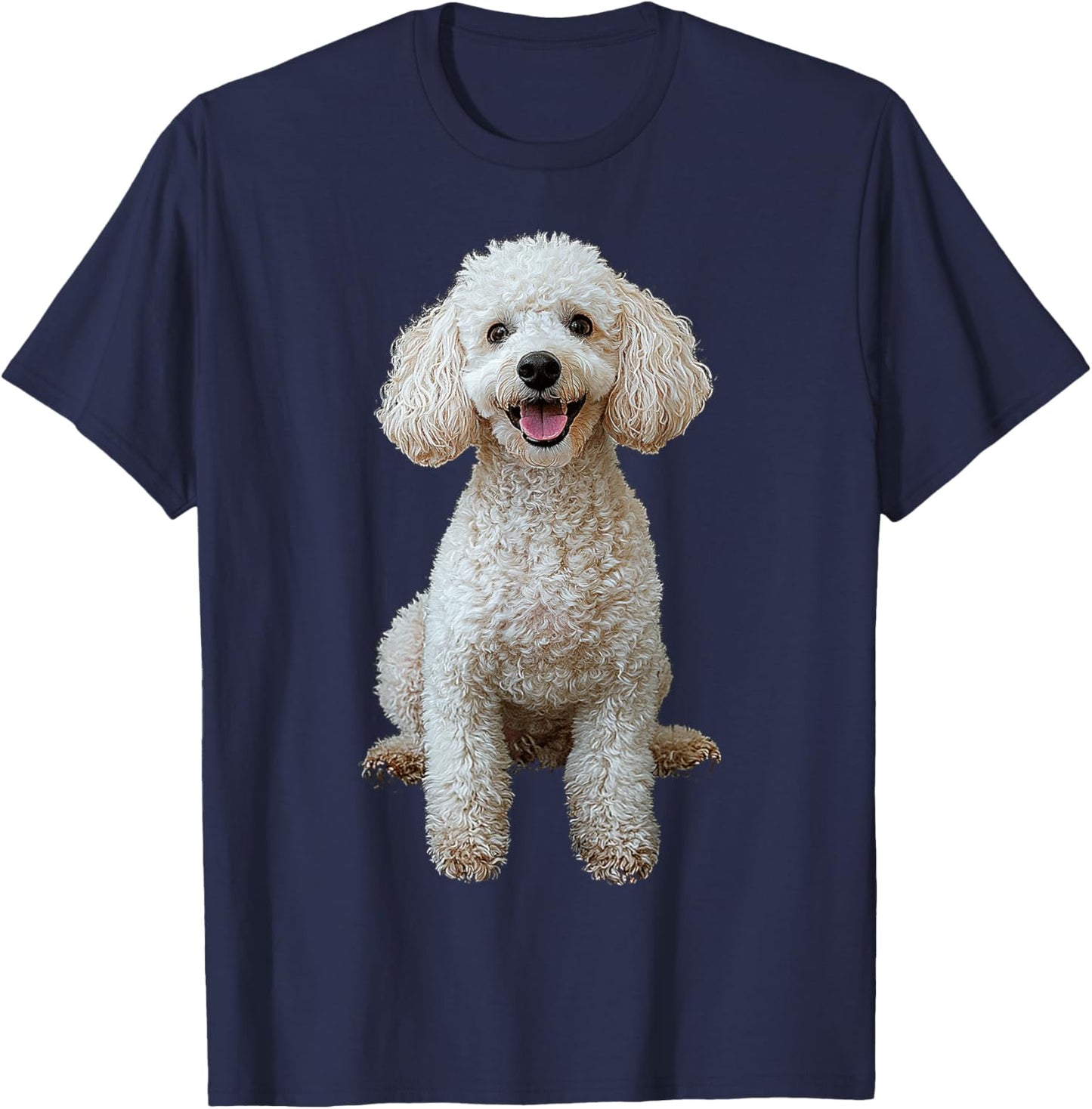 Poodle Dog Motif Pet Illustration Poodle Men Women Kids T-Shirt - T-Shirt | Navy
