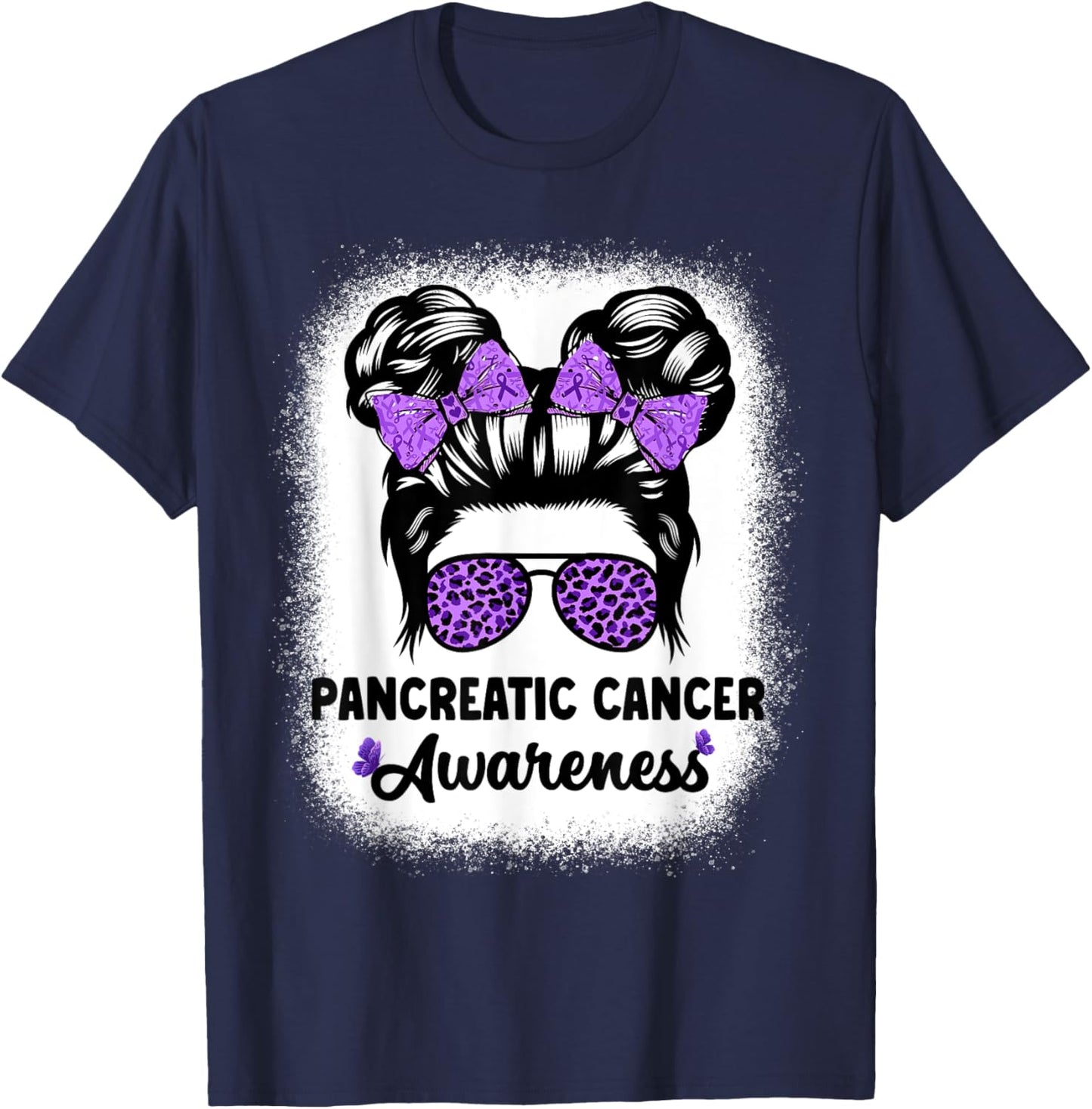 Pancreatic Cancer Awareness Women Girls Pancreatic Cancer T-Shirt - T-Shirt | Navy