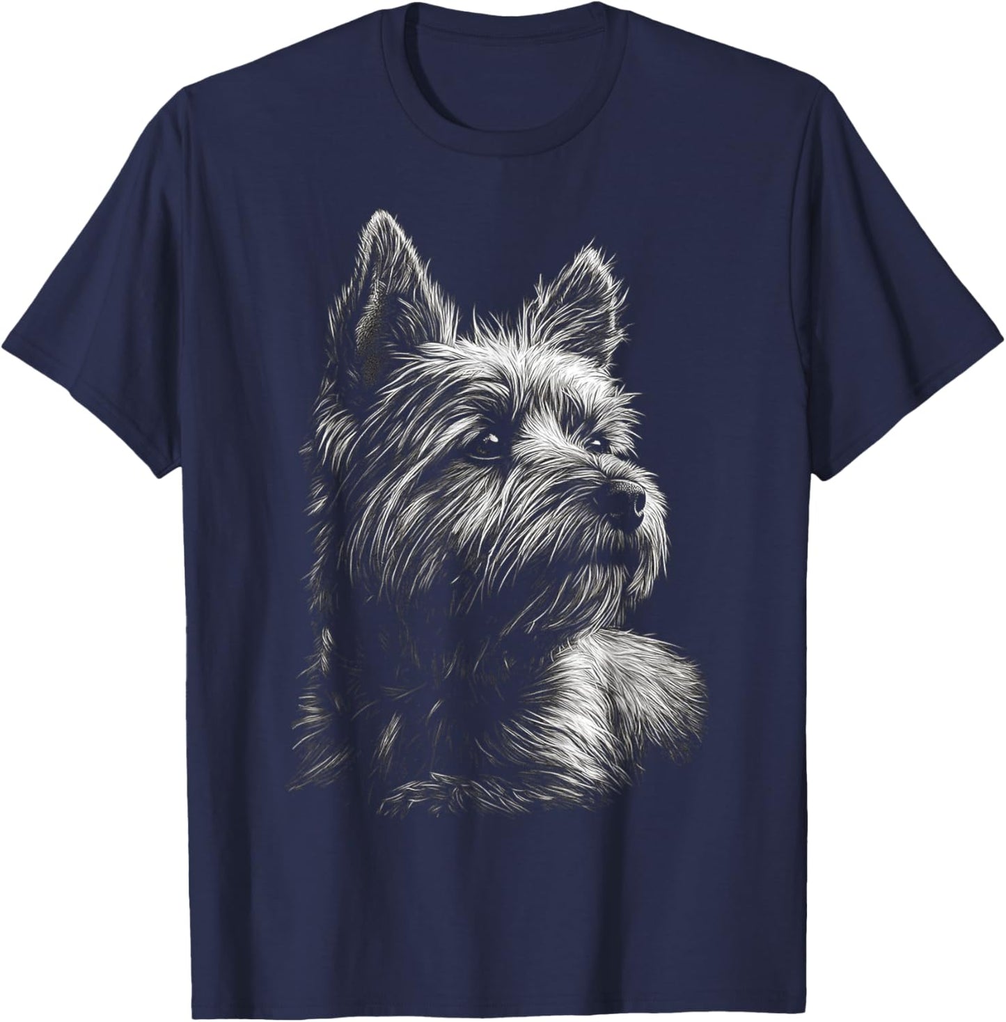 Cairn Terrier Dog Motif Pet Art Cairn Terrier T-Shirt - T-Shirt | Navy