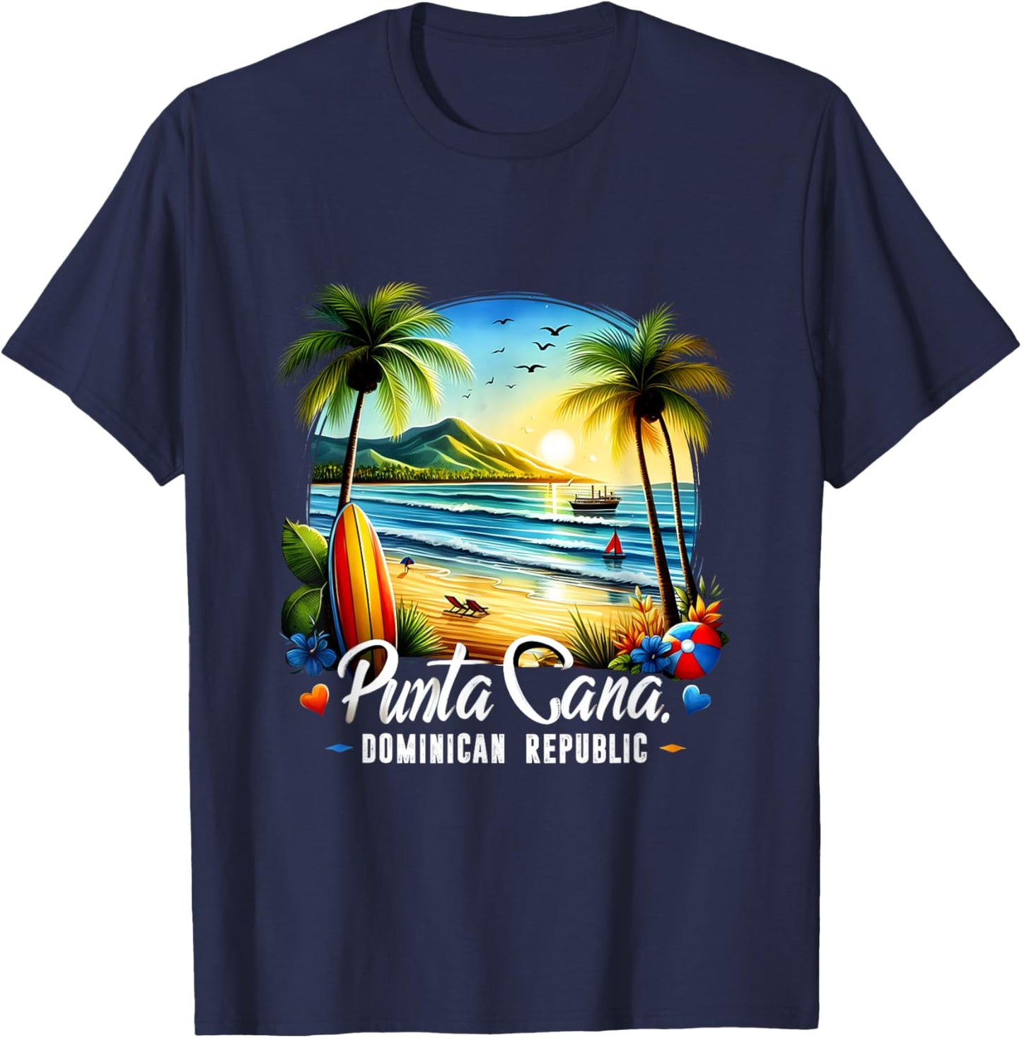 Punta Cana Dominican Republic Beach Vacation Family Matching T-Shirt - T-Shirt | Navy