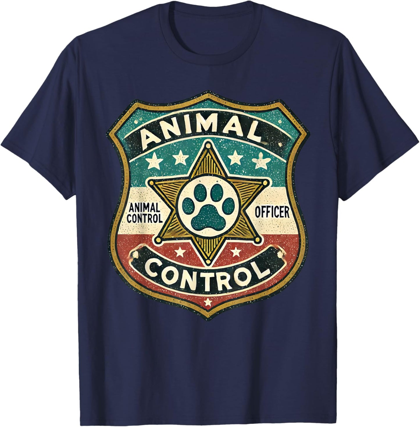 Animal Control Officer Cute Public Safety Uniform Pet Patrol T-Shirt - T-Shirt | Navy