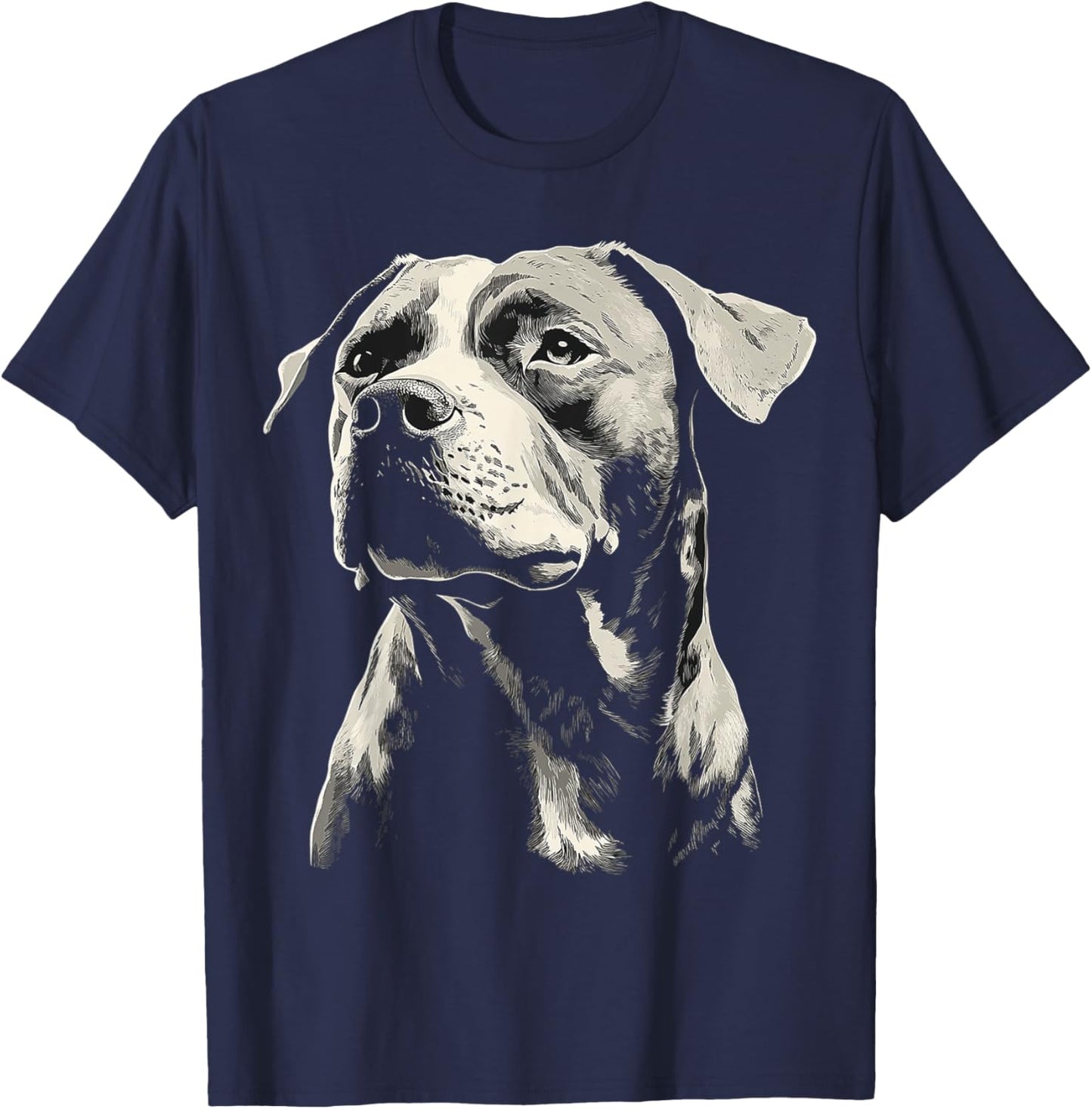 American Bully Dog Graphic Pet Art American Bully T-Shirt - T-Shirt | Navy