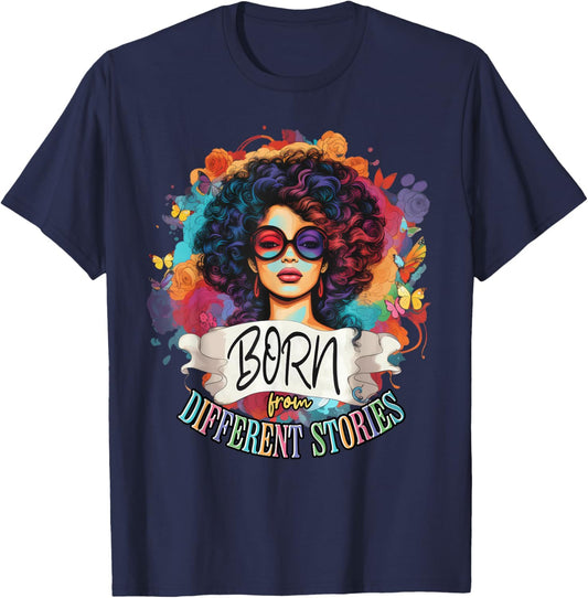 Biracial Women Beautiful Multiracial Girls Multicultural T-Shirt - T-Shirt | Navy