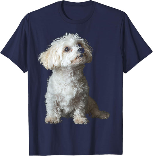 Maltipoo Dog Motif Pet Art Maltipoo Men Women Kids T-Shirt - T-Shirt | Navy
