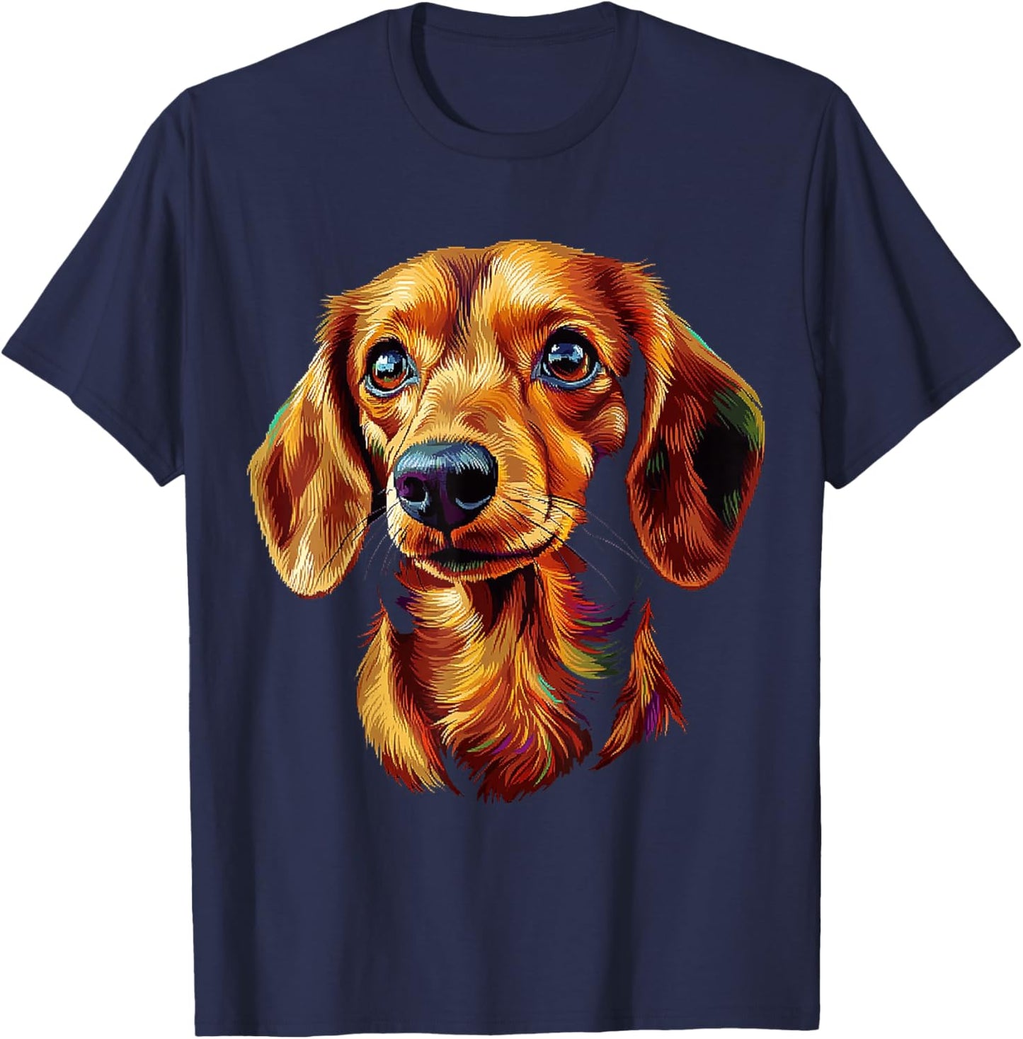 Dachshund Dog Graphic Pet Art Dachshund Women Kids T-Shirt - T-Shirt | Navy