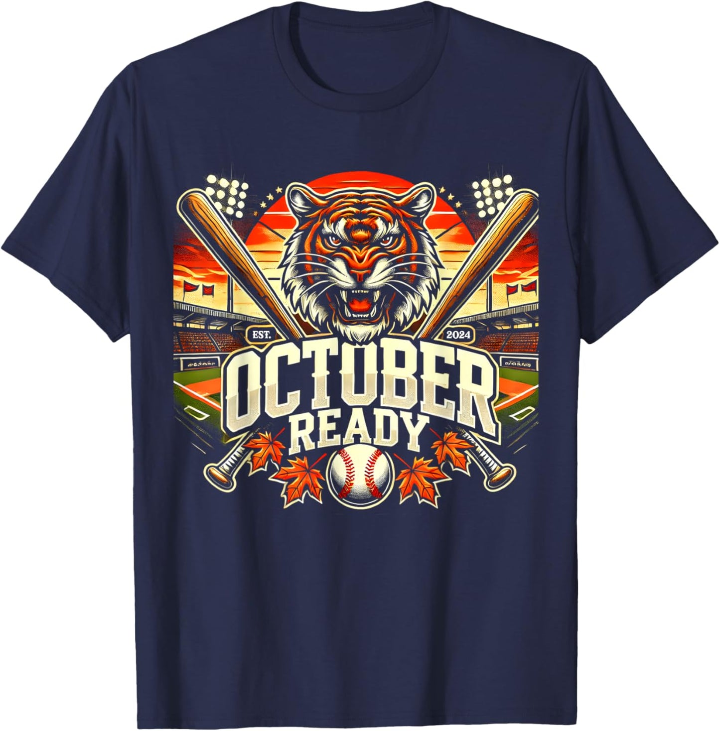 October Ready Funny Shirt For Ready Tiger T-Shirt - T-Shirt | Navy