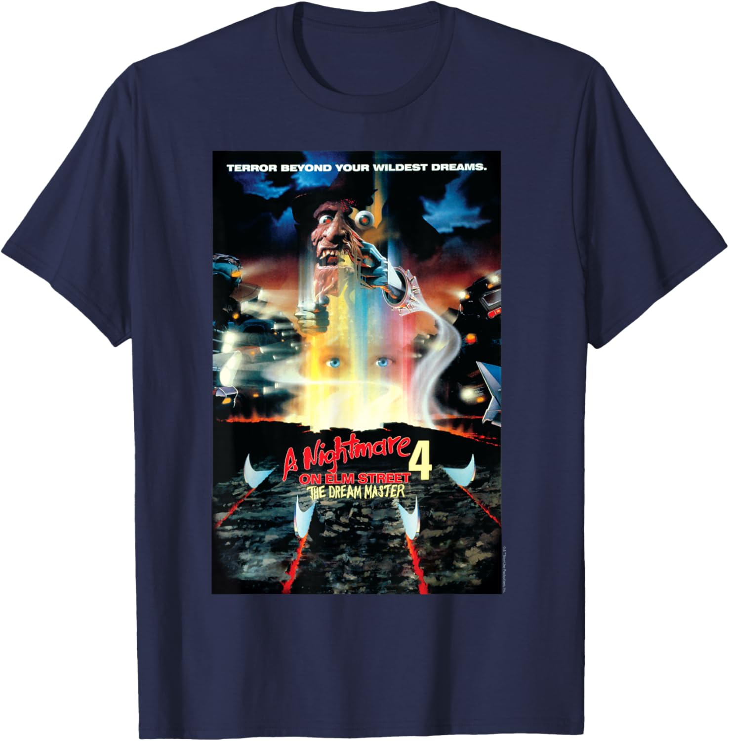 Nightmare on Elm Street Films - Movie Dream Master 4 Black T-Shirt - T-Shirt | Navy