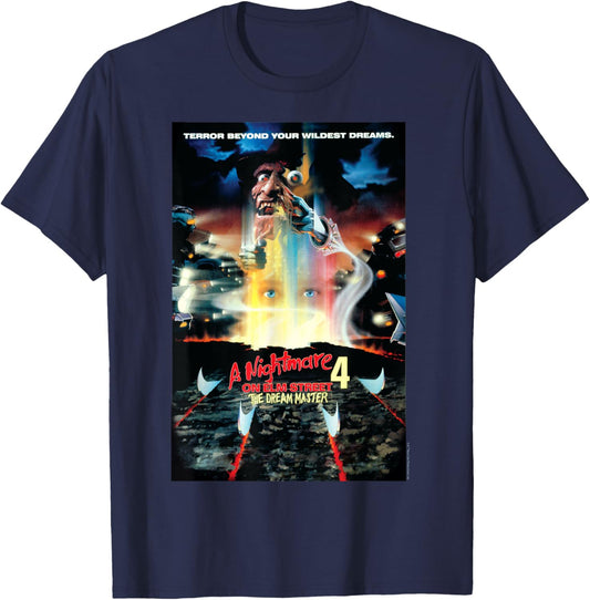 Nightmare on Elm Street Films - Movie Dream Master 4 Black T-Shirt - T-Shirt | Navy