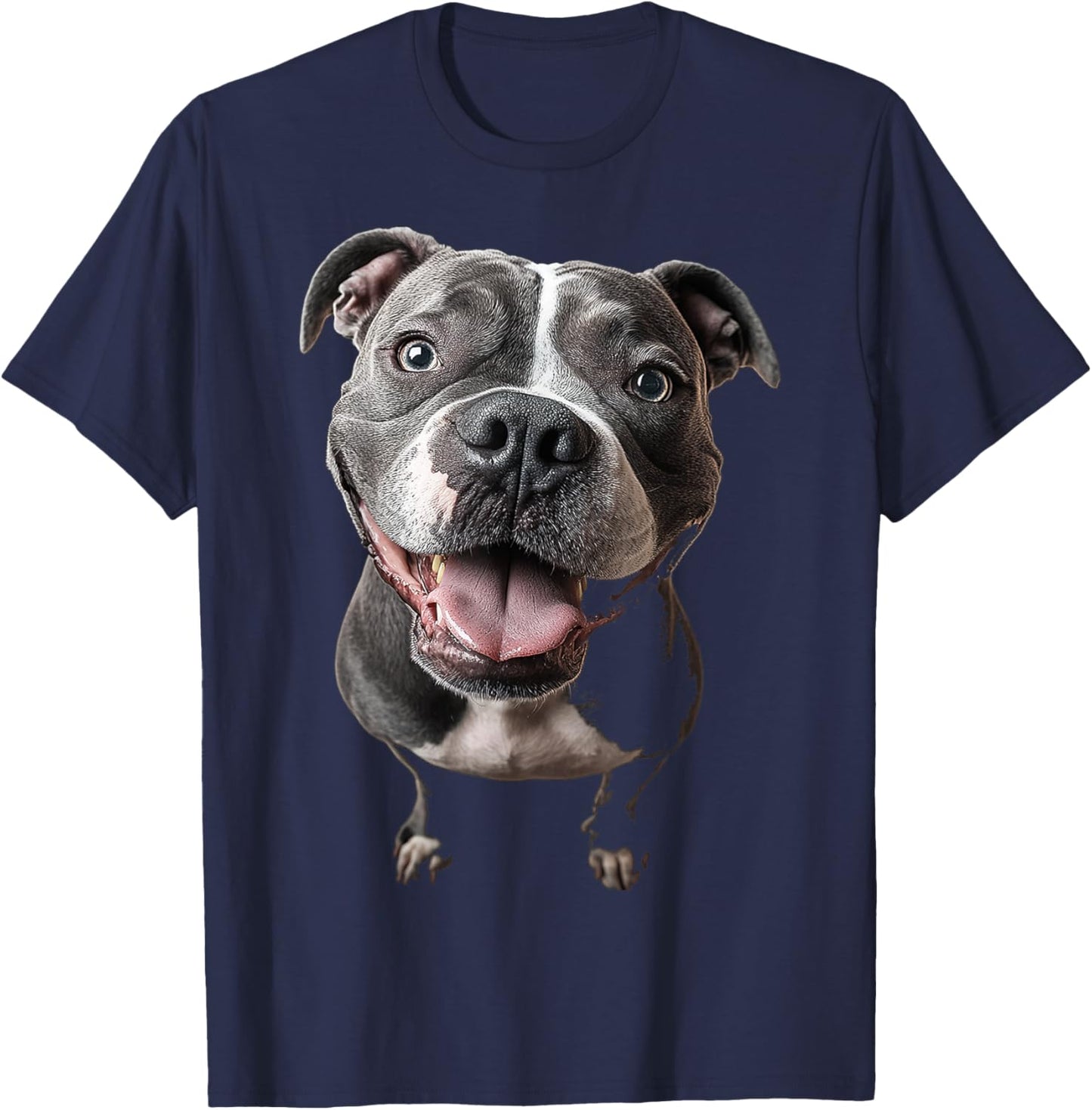 American Bully Dog Graphic Pet Artwork American Bully T-Shirt - T-Shirt | Navy