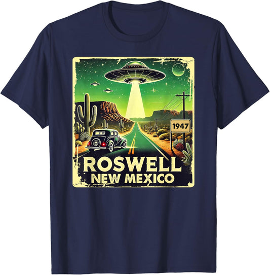 Roswell New Mexico Alien T-Shirt - T-Shirt | Navy