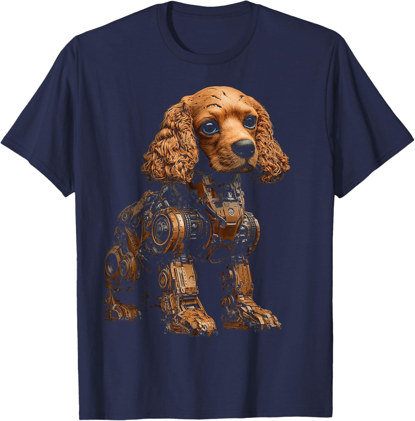 Cocker Spaniel Dog Pet Artwork Blue Eyes Cocker Spaniel Women Kids T-Shirt - T-Shirt | Navy