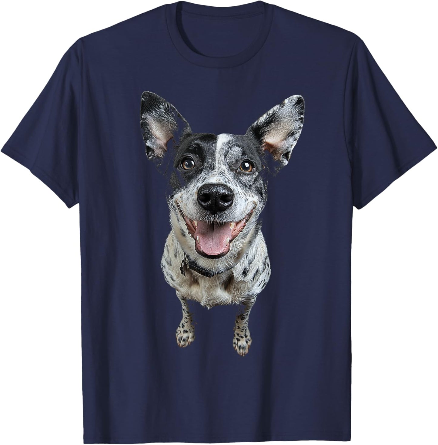 Cattle Dog Motif Pet Art Cattle Women Kids T-Shirt - T-Shirt | Navy