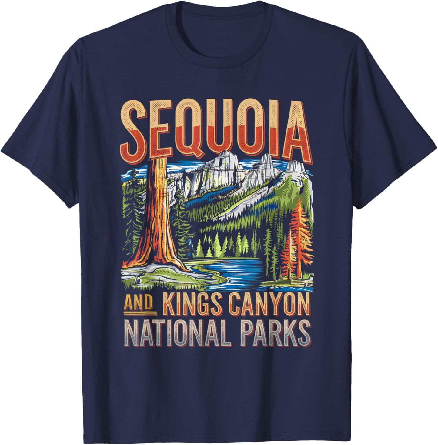 Sequoia and Kings Canyon National Park Adventure Boys Girls T-Shirt - T-Shirt | Navy