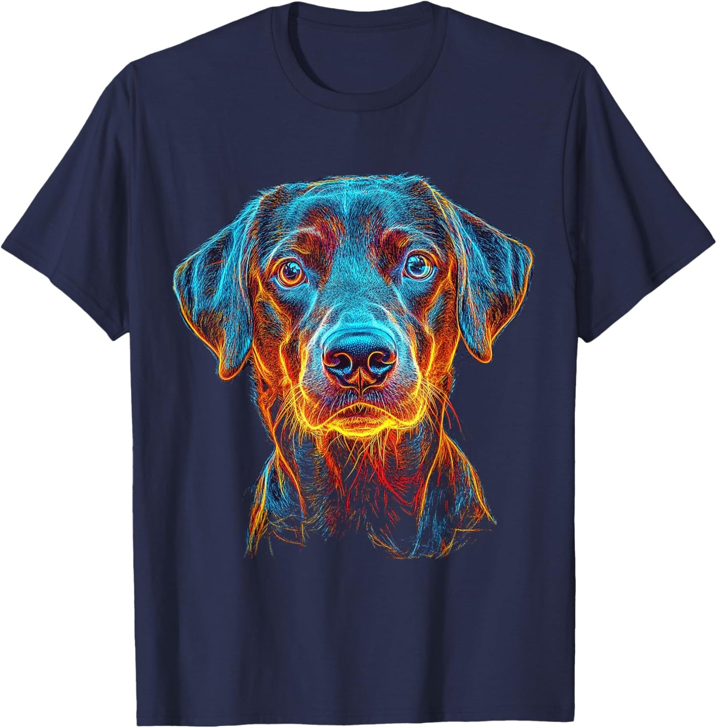 Labrador Retriever Dog Pet Blue Eyes Labrador Retriever T-Shirt - T-Shirt | Navy