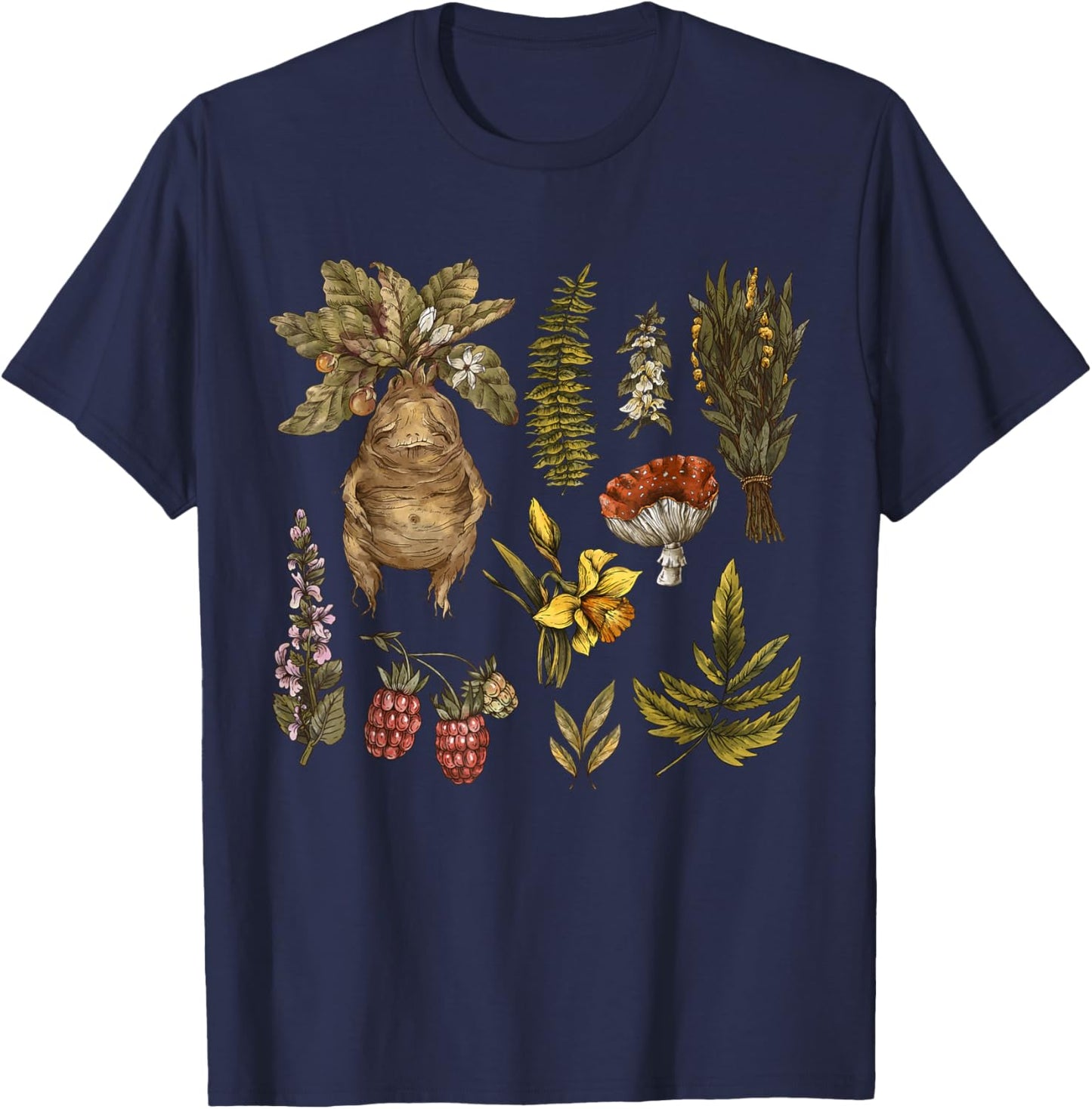 Herbalist Remedies Herbalism Mandrake T-Shirt - T-Shirt | Navy