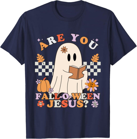 Are You Falloween Jesus, Christian Halloween T-Shirt - T-Shirt | Navy