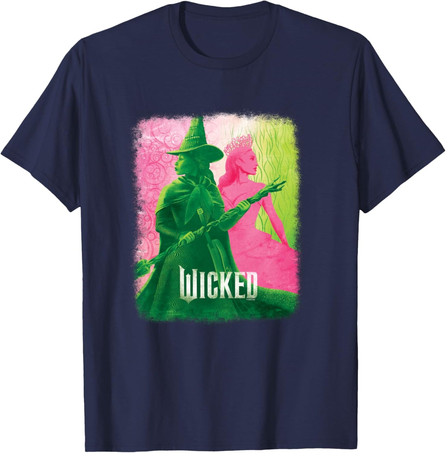 Wicked Elphaba & Glinda Tonal T-Shirt - T-Shirt | Navy