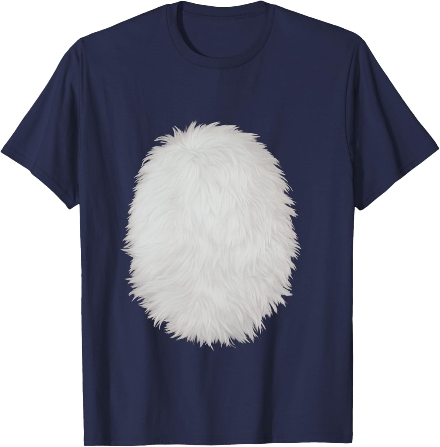 White Belly Costume DIY Cosplay Panda Bear Cat Skunk Deer T-Shirt - T-Shirt | Navy