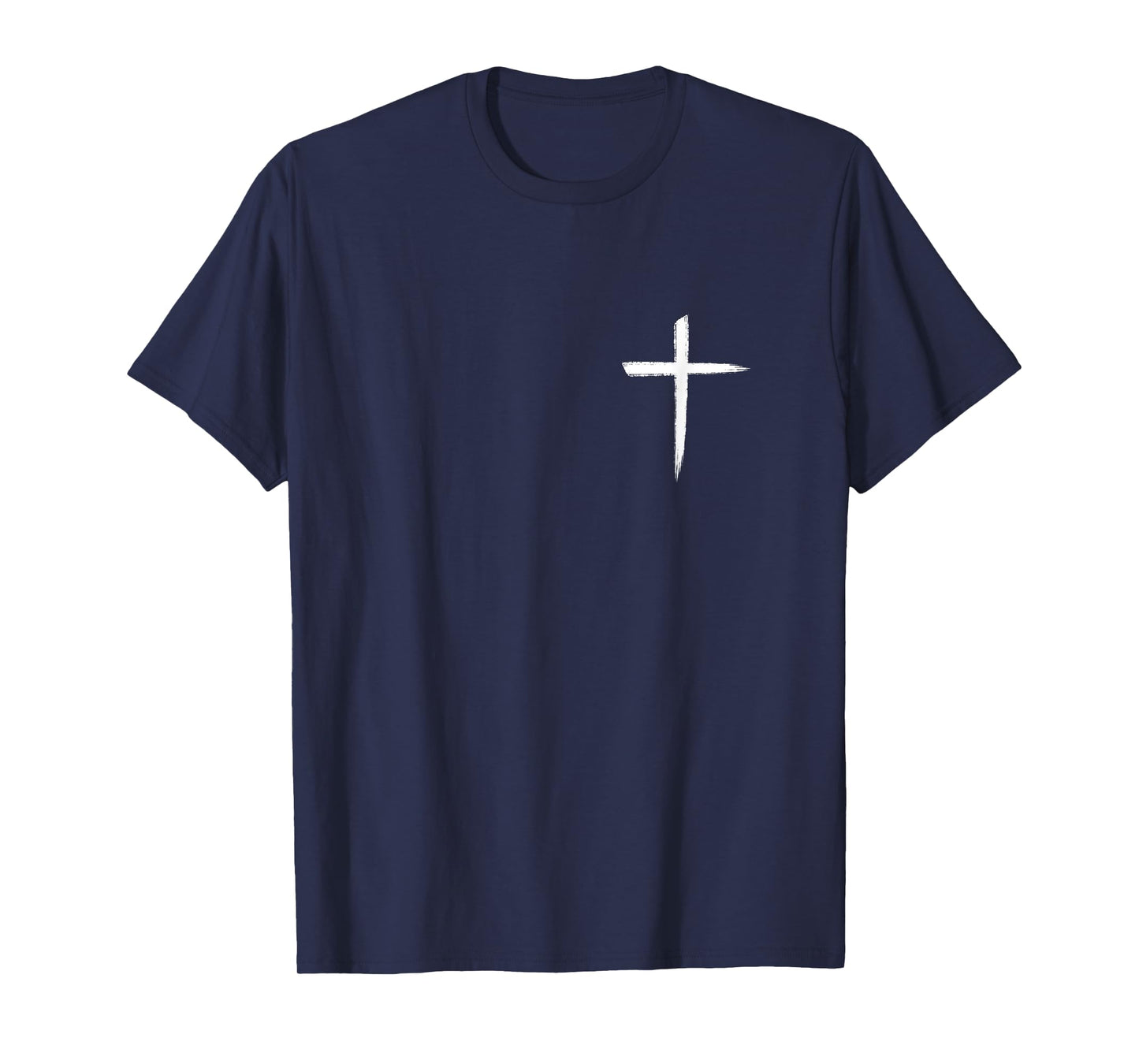 Simple and Subtle Christian Cross - Over Your Heart - Jesus T-Shirt