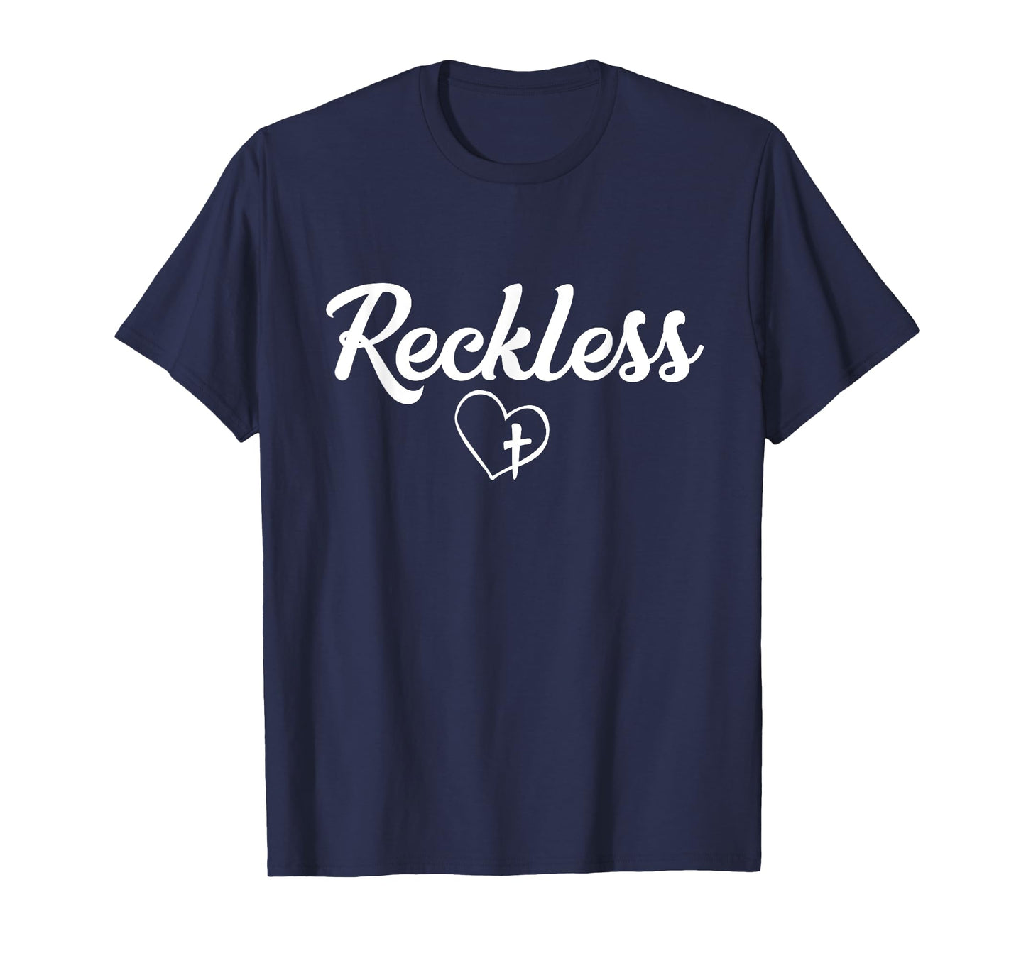 Faith Christian T-shirt Reckless Love Heart and Cross Shirt T-Shirt