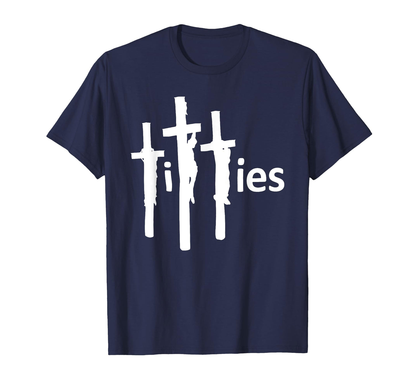 Titties on the Cross, Funny Offensive, Funny Sarcastic Jesus T-Shirt