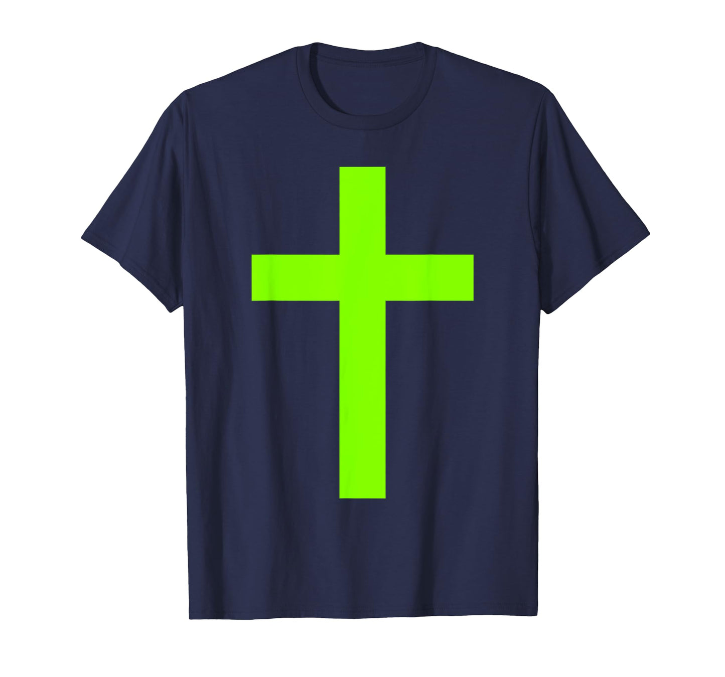 Christian God Jesus Cross Lime Green T-Shirt