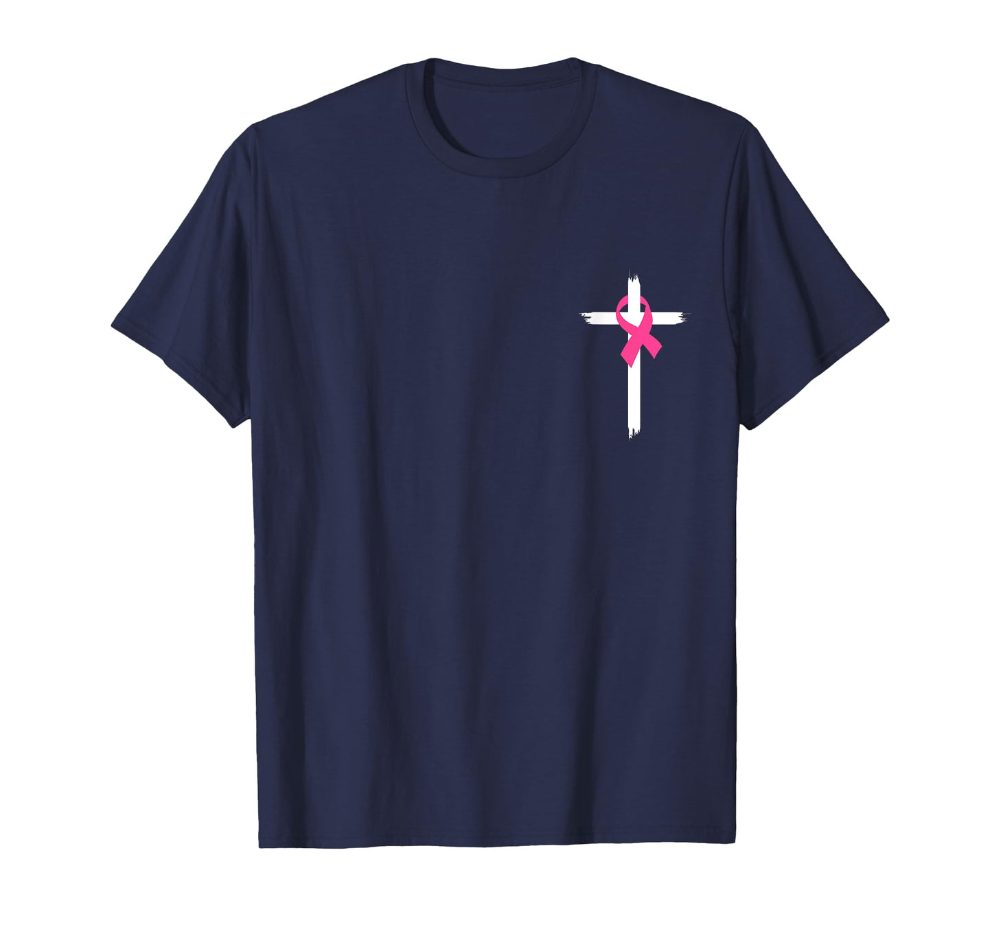 Christian Jesus Cross Pink Ribbon Breast Cancer Awareness T-Shirt