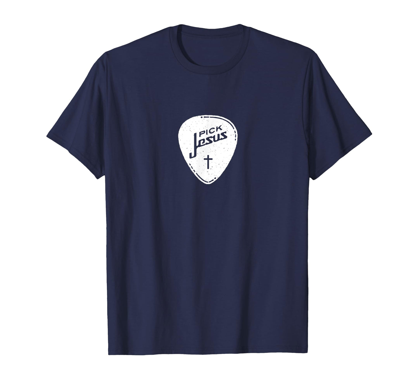 Christian Shirt - Vintage Guitar Pick Jesus Cross Worship T-Shirt