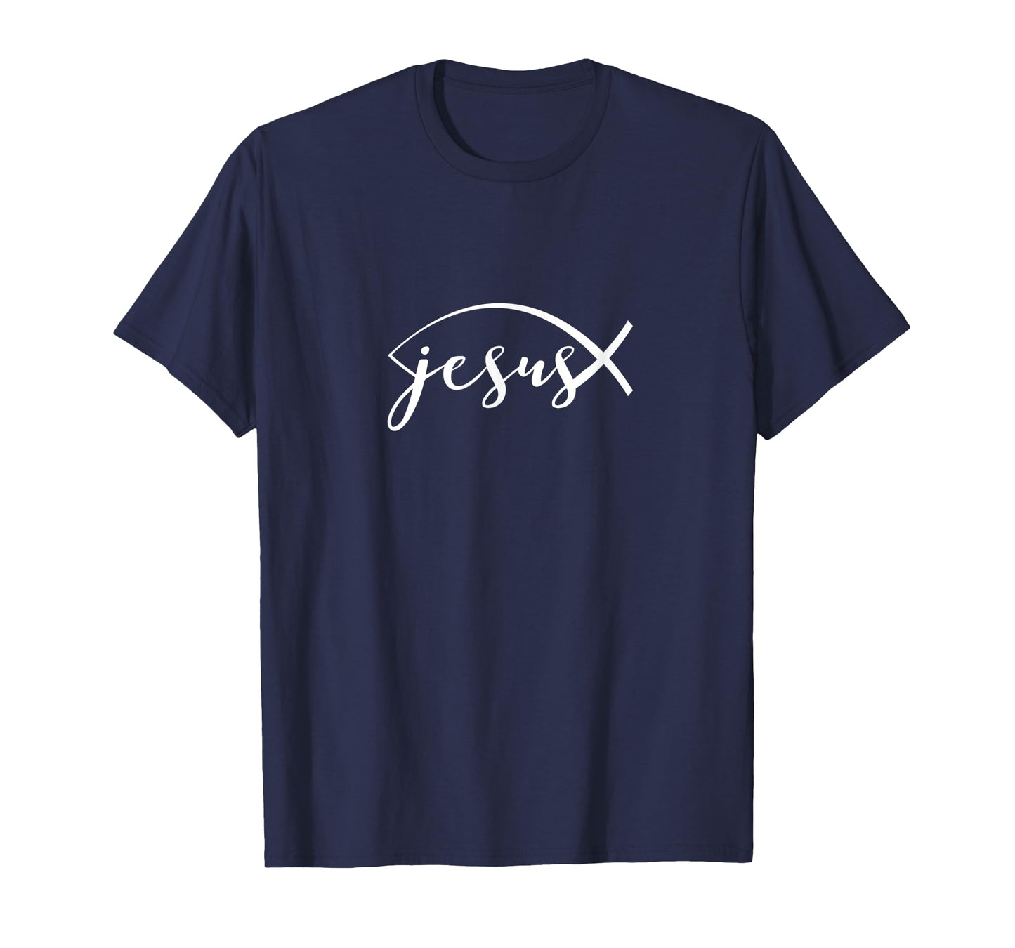 Jesus Fish Shape Design for Christian Believers T-Shirt