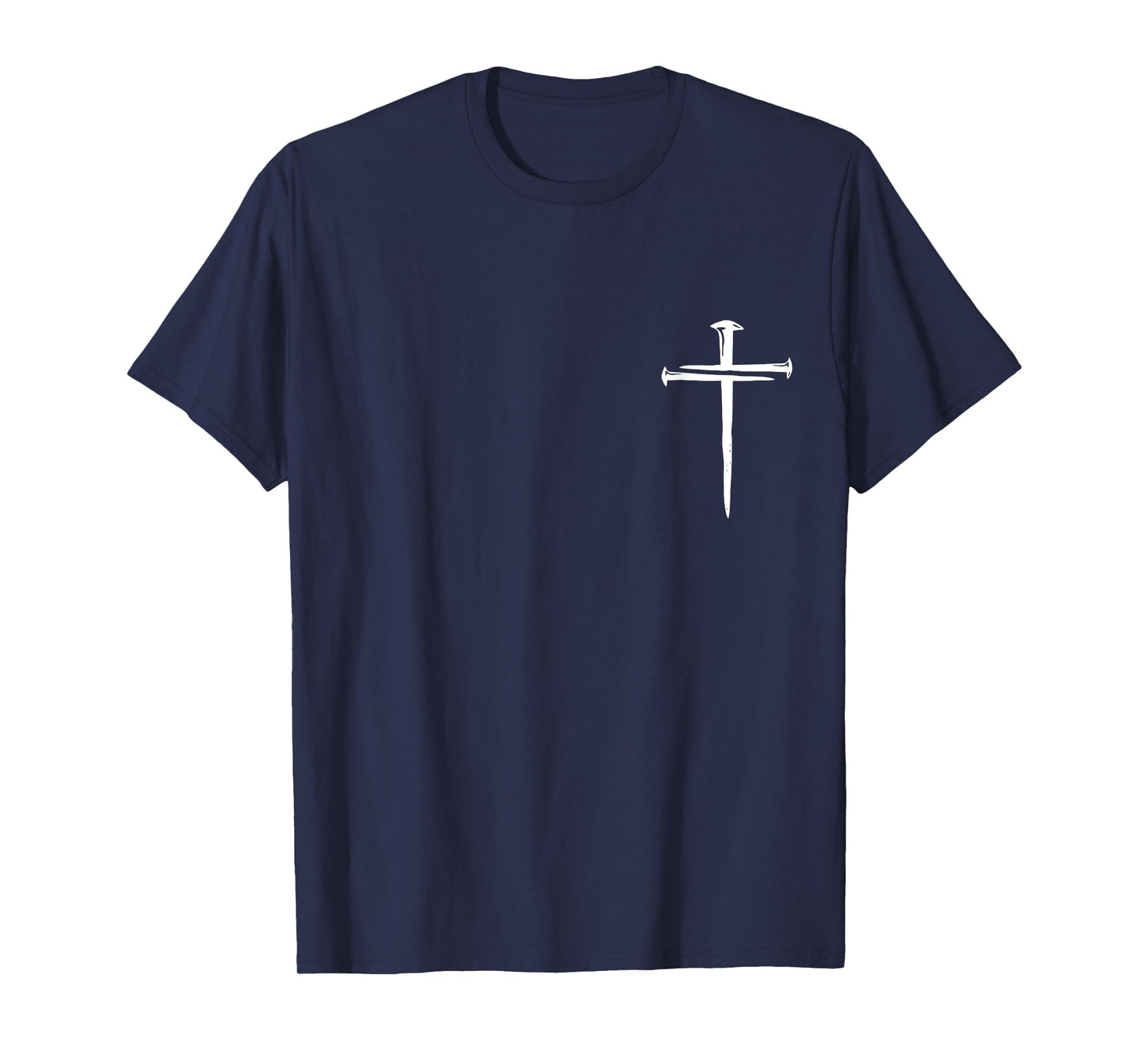 Christian Religious Jesus Crist Three Nails Cross Black Unisex Adults Kids Cotton Polyester Blend Modern Straight Fit Hoodie T-Shirt